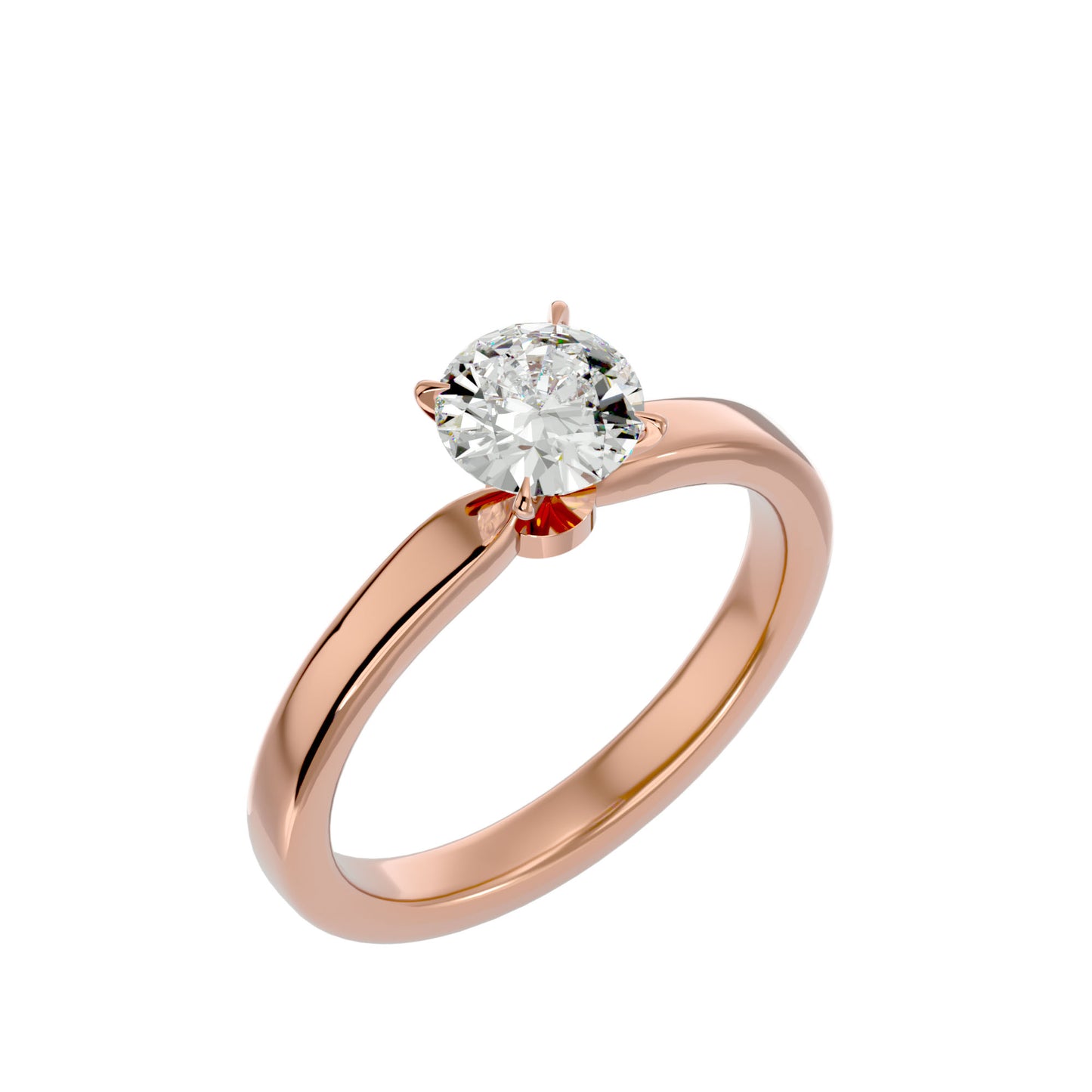 Round halo knot diamond engagement ring