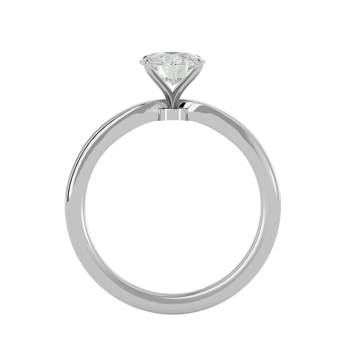 Round halo knot diamond engagement ring
