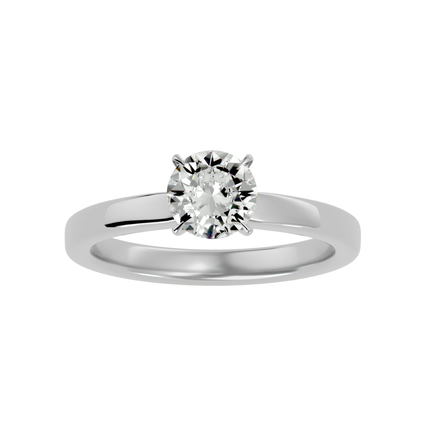 Round halo knot diamond engagement ring