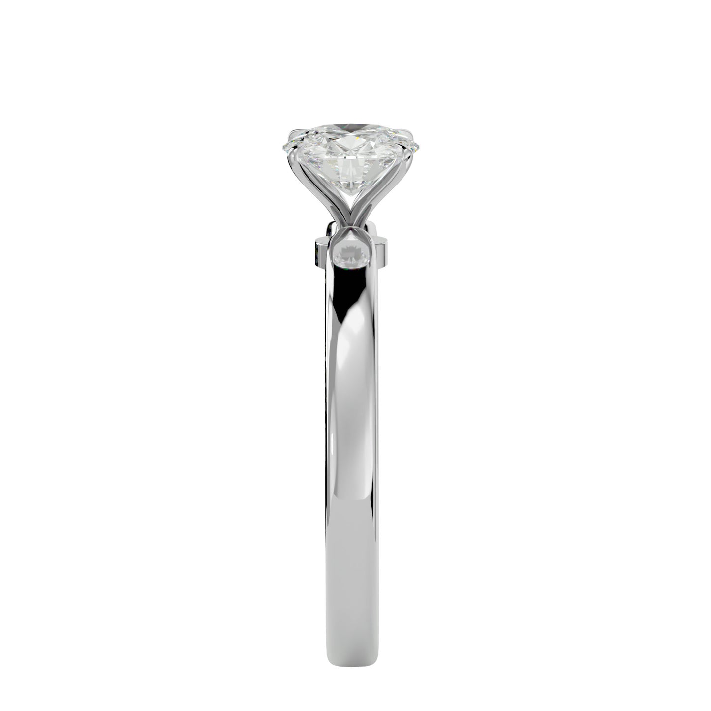 Round halo knot diamond engagement ring