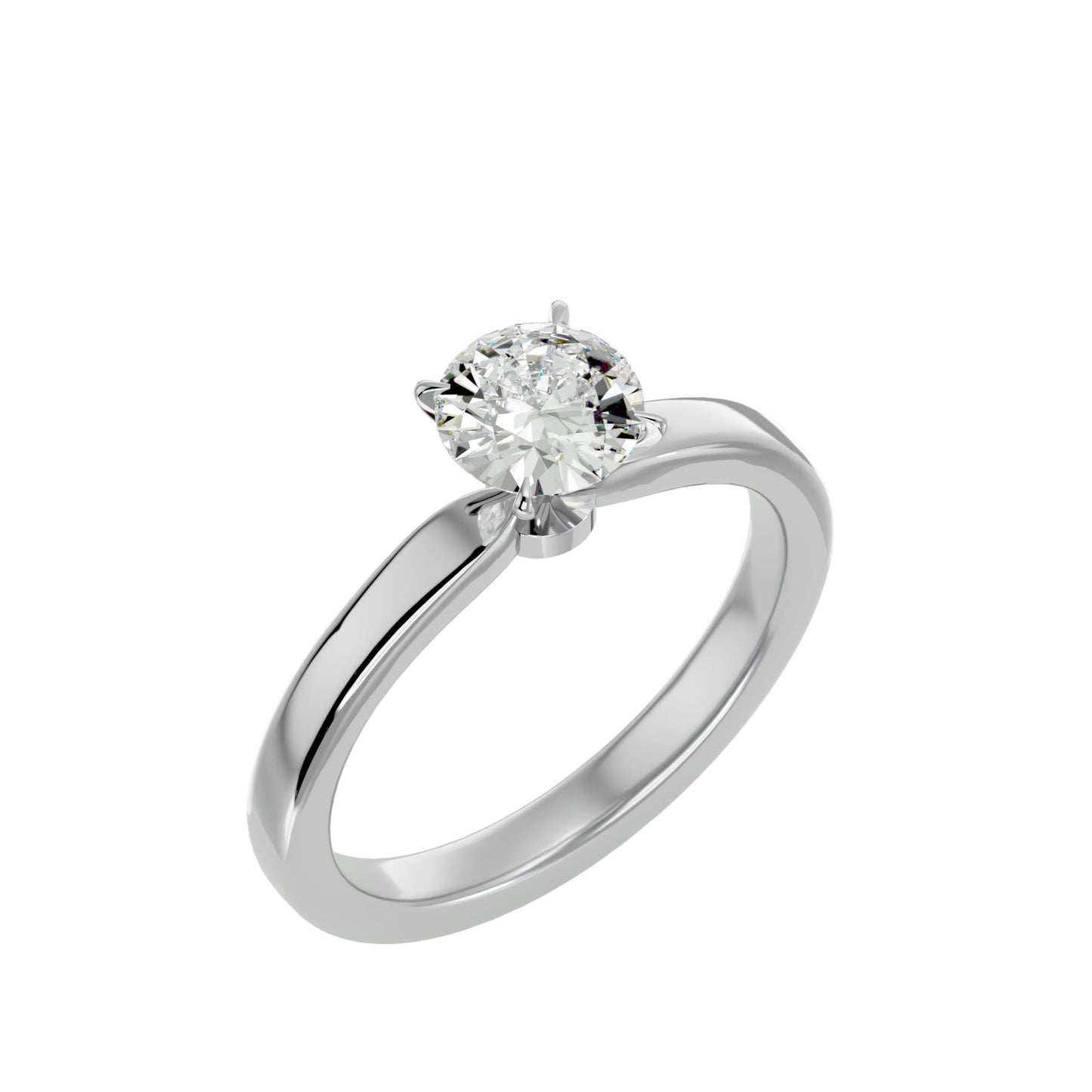 Round halo knot diamond engagement ring