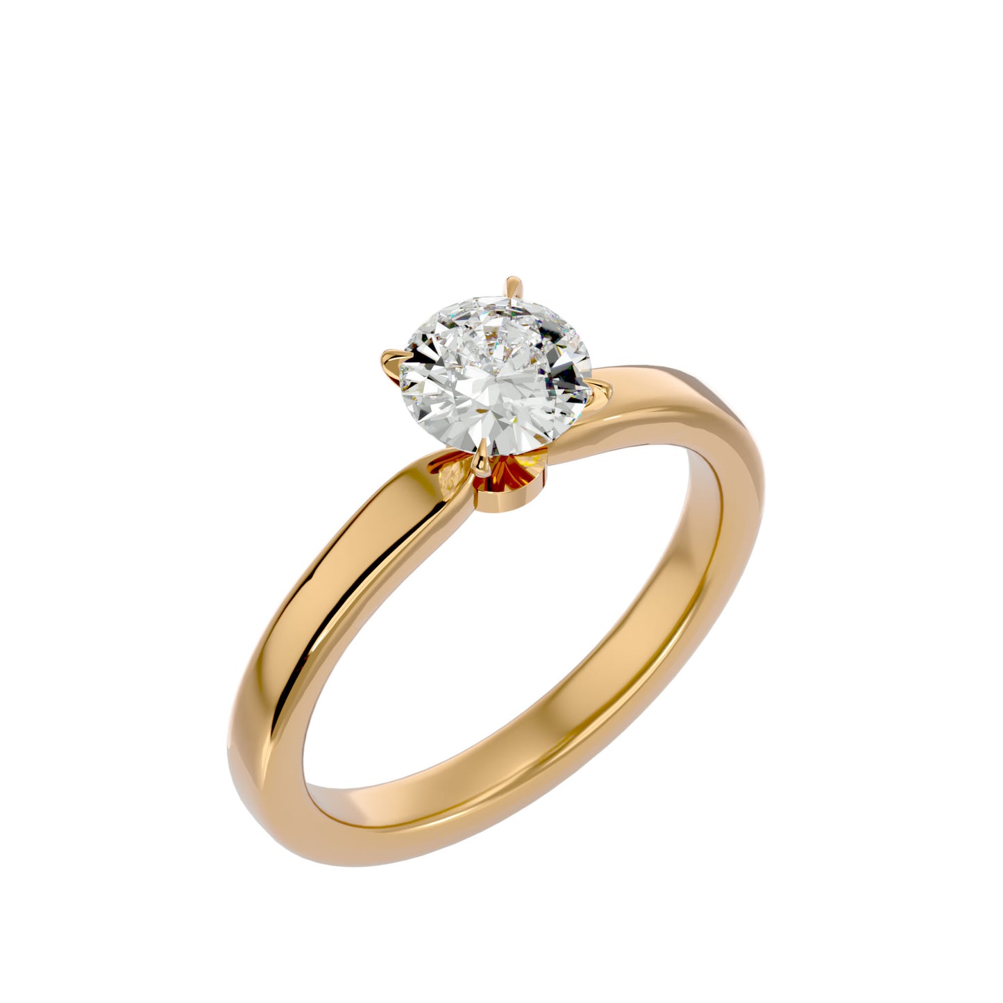 Round halo knot diamond engagement ring