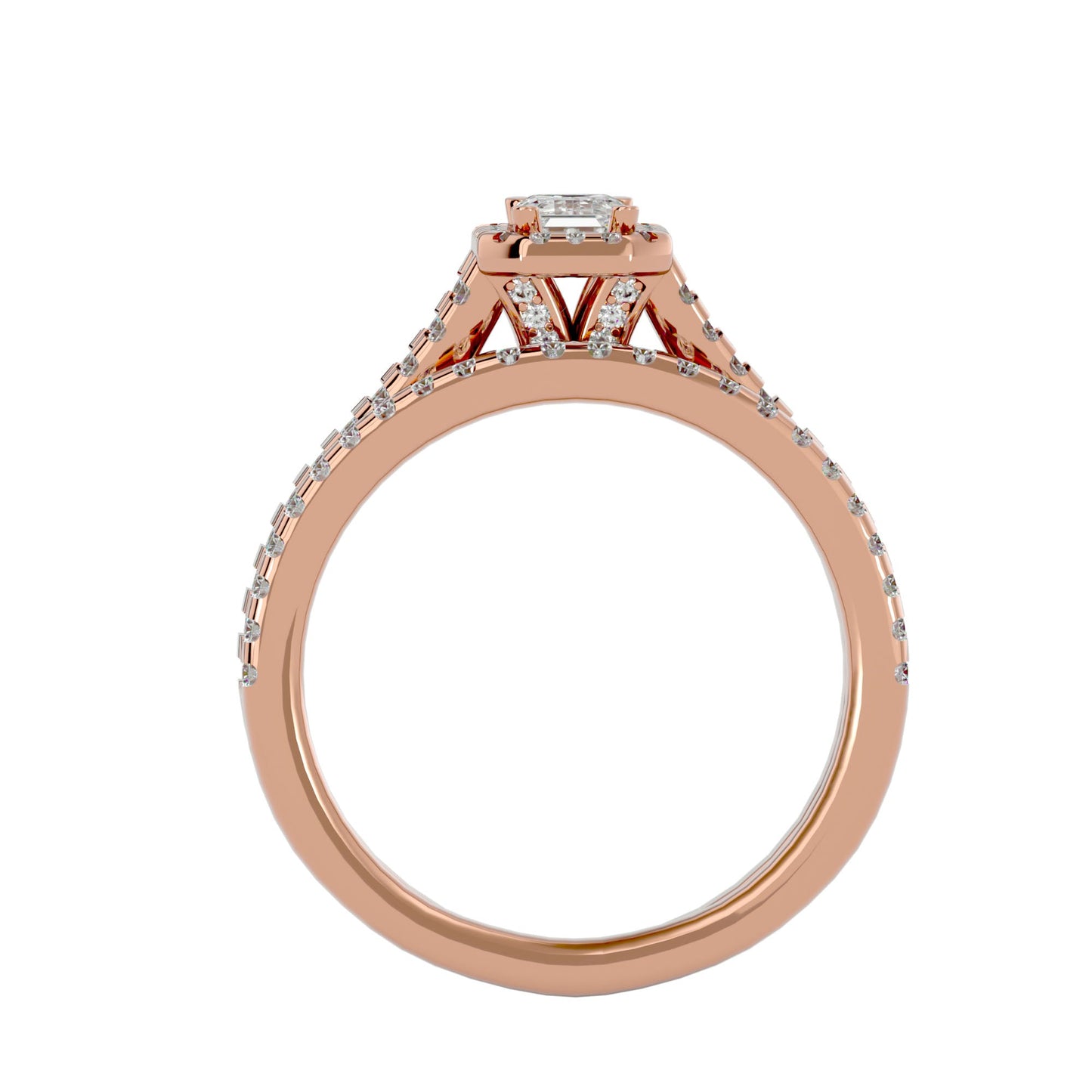 Helene engagement ring and matching band