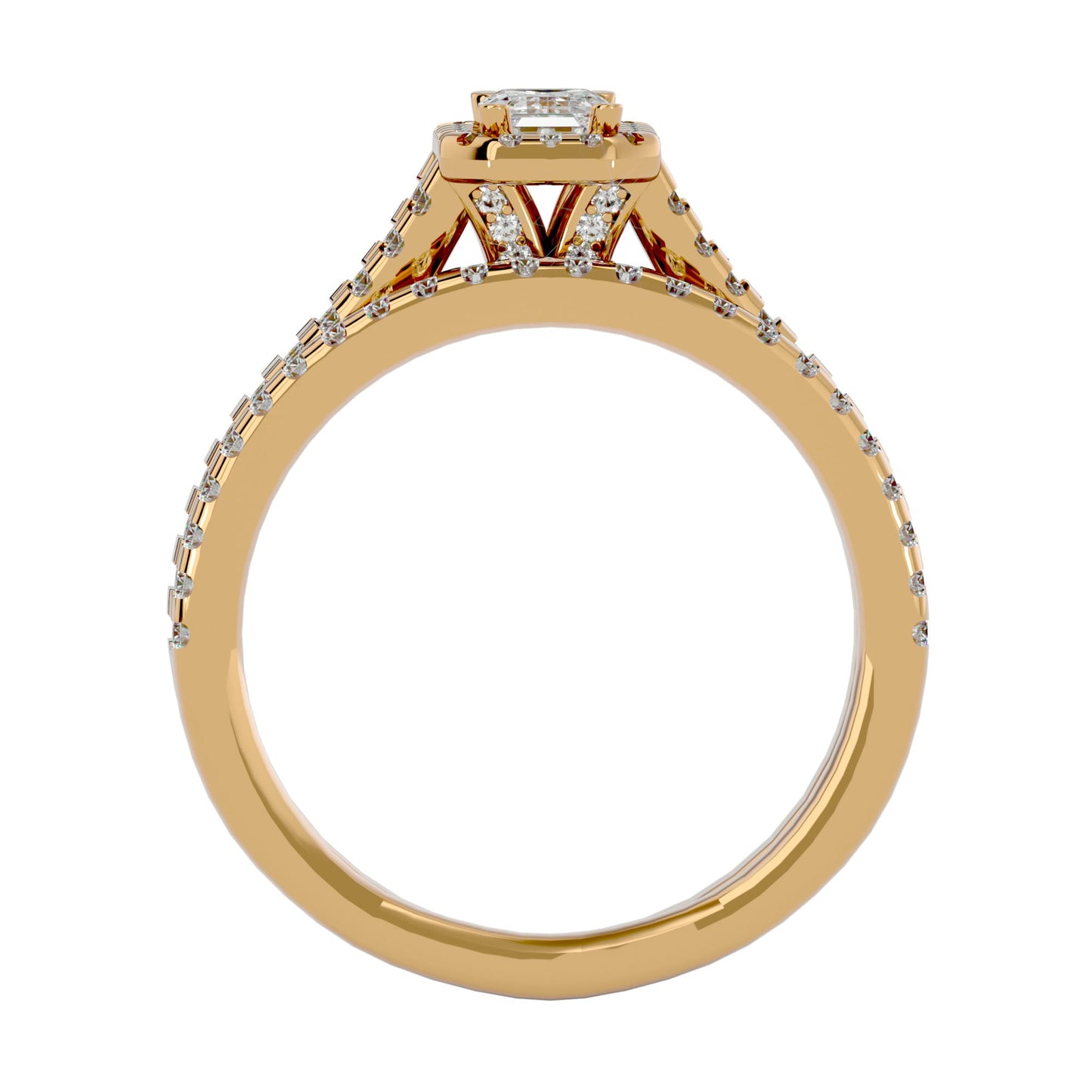 Maggie engagement ring and matching band