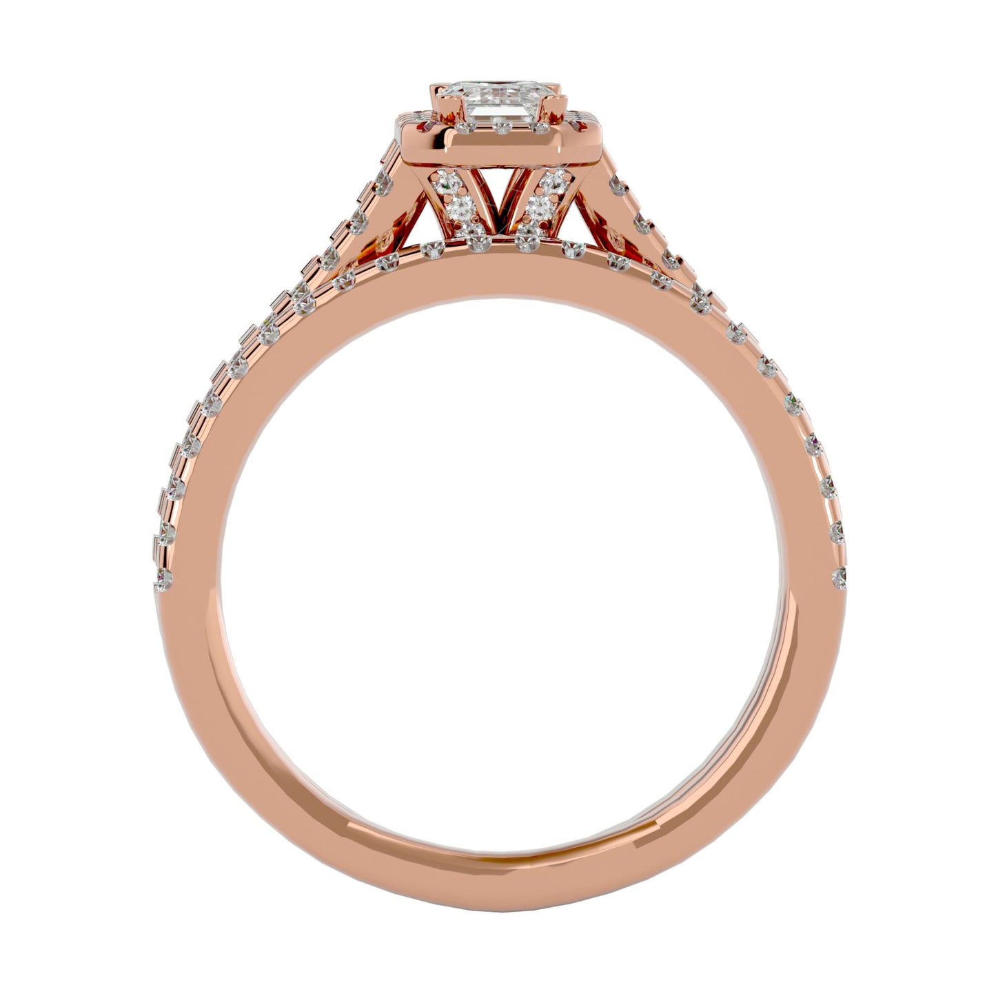 Maggie engagement ring and matching band