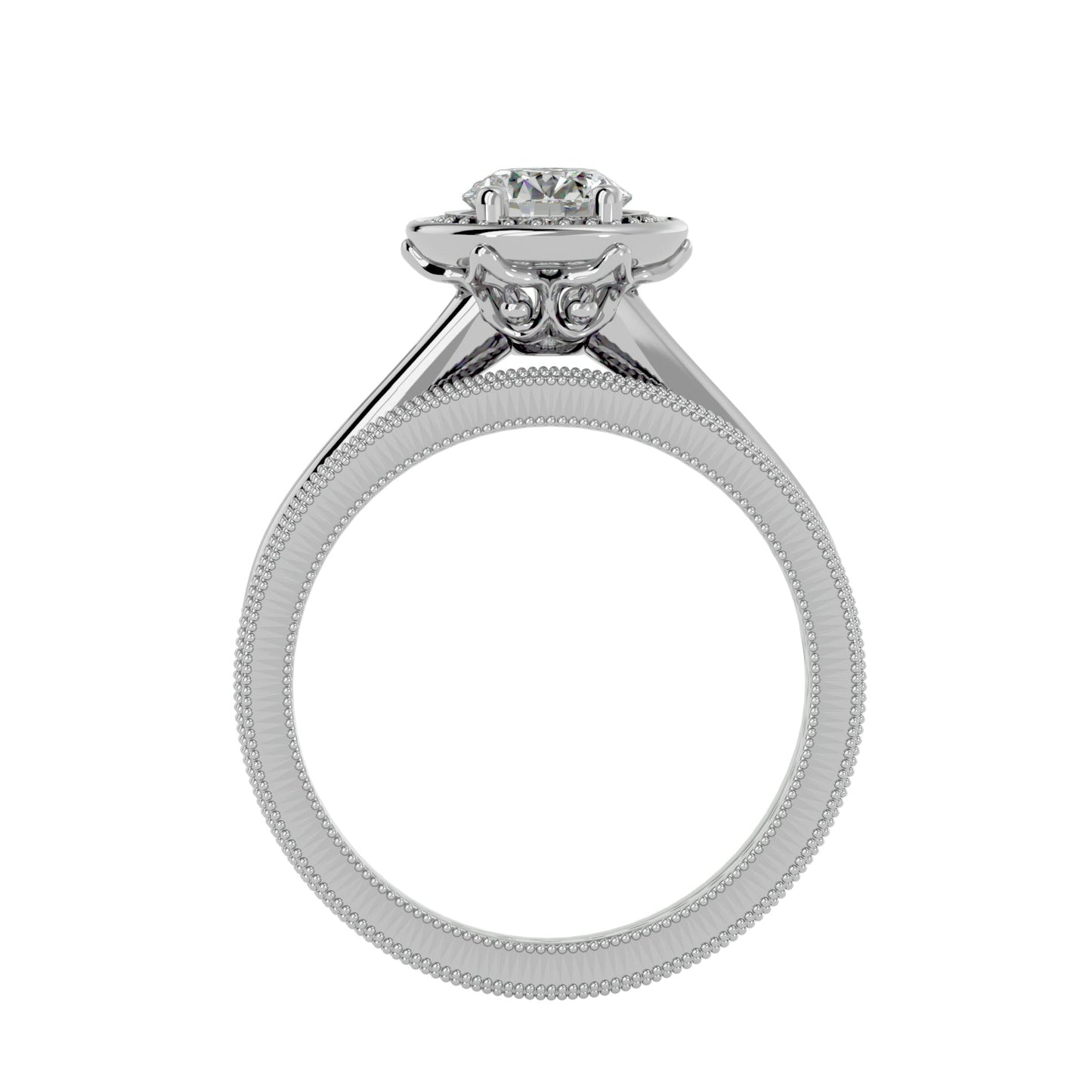 Envy three stone engagement ring & matching band