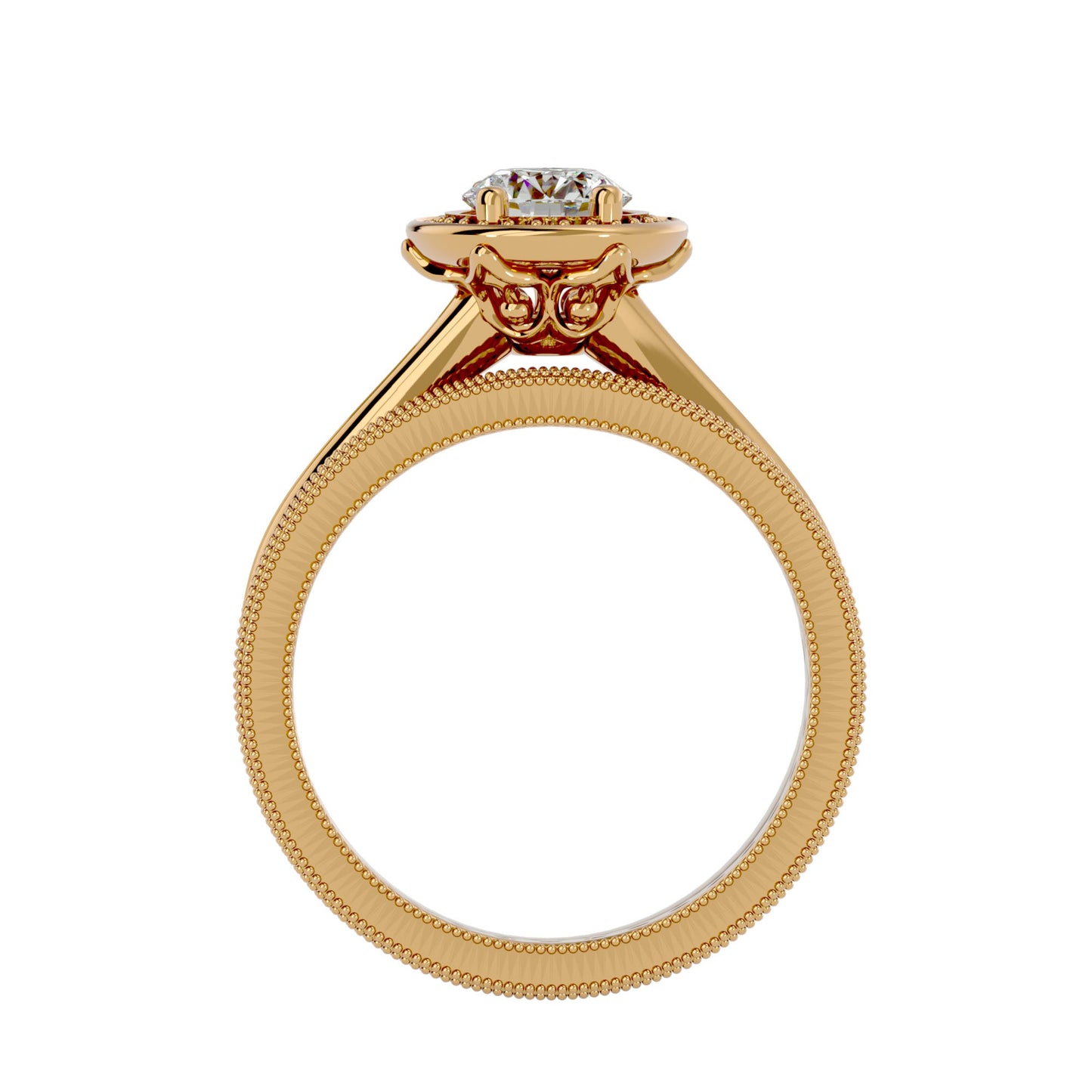 Envy three stone engagement ring & matching band