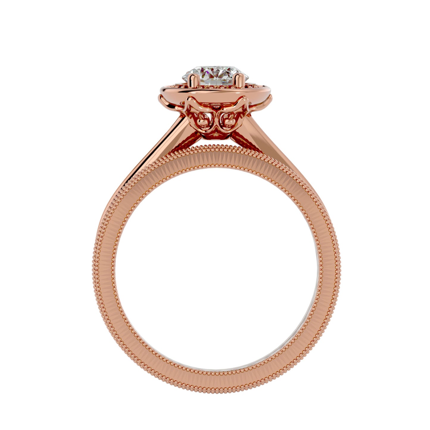 Envy three stone engagement ring & matching band