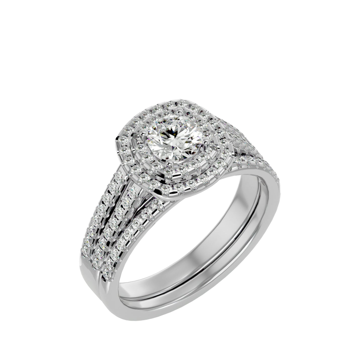 Elle engagement ring & matching band