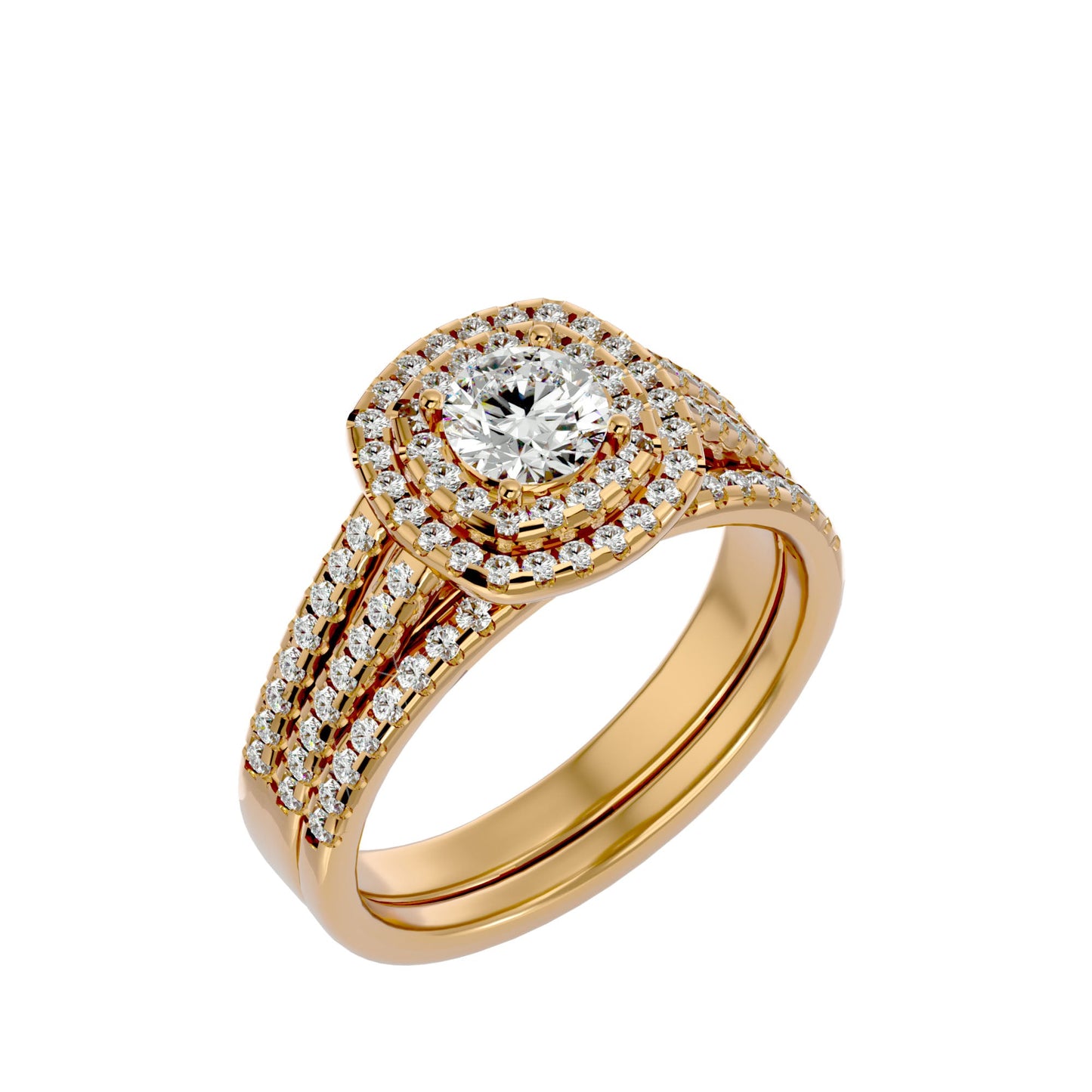 Elle engagement ring & matching band