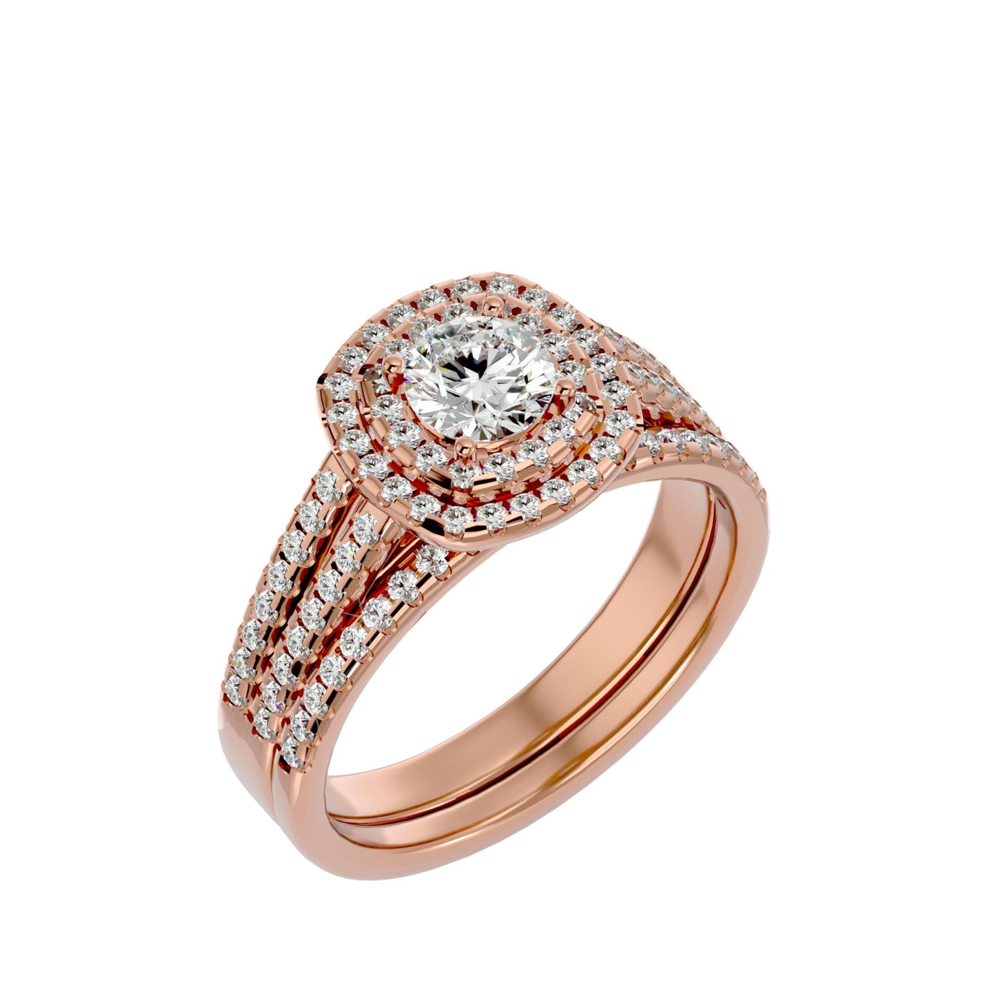Elle engagement ring & matching band