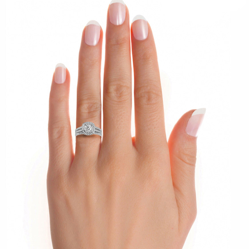 Elle engagement ring & matching band