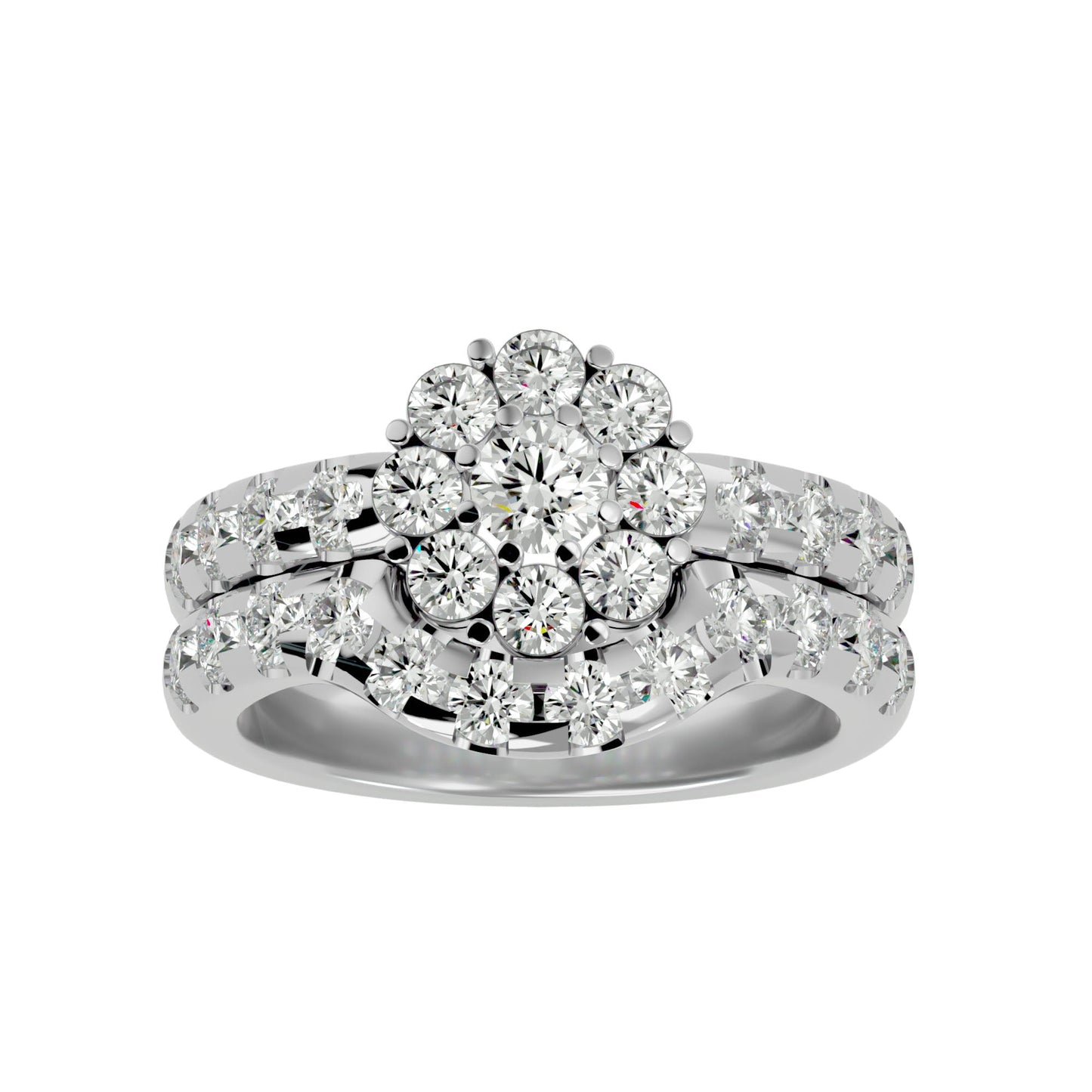 Lavinia engagement ring & matching band