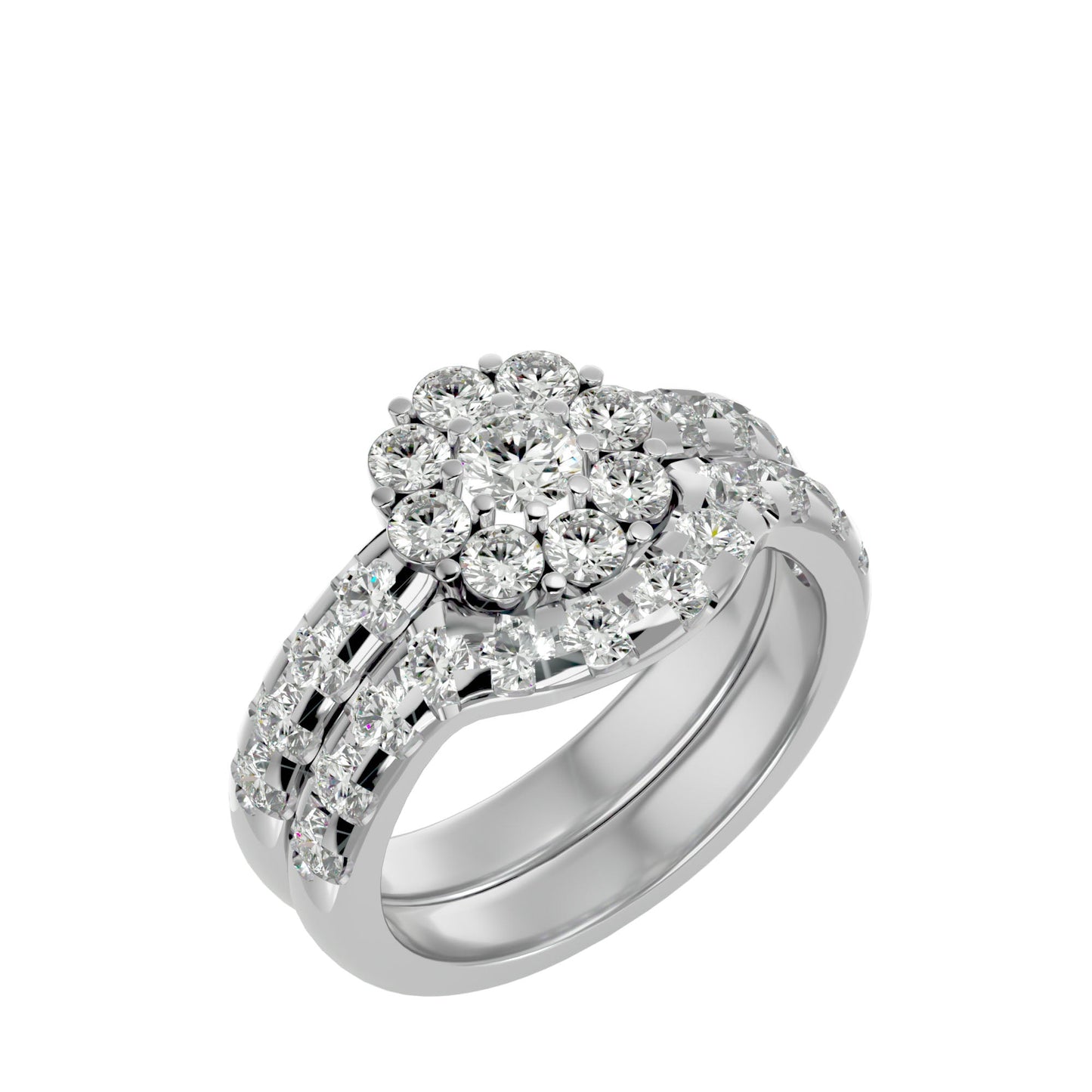 Lavinia engagement ring & matching band