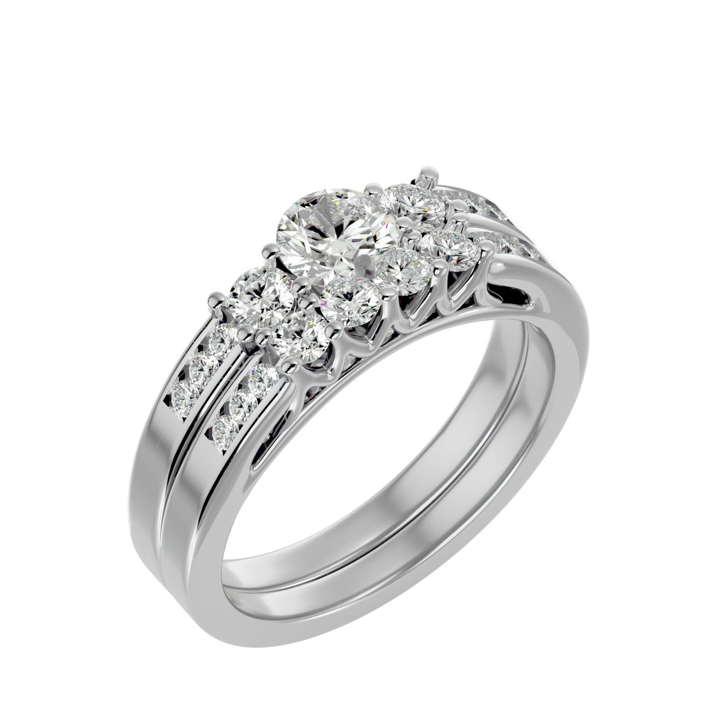 Majestic Love engagement ring & matching band