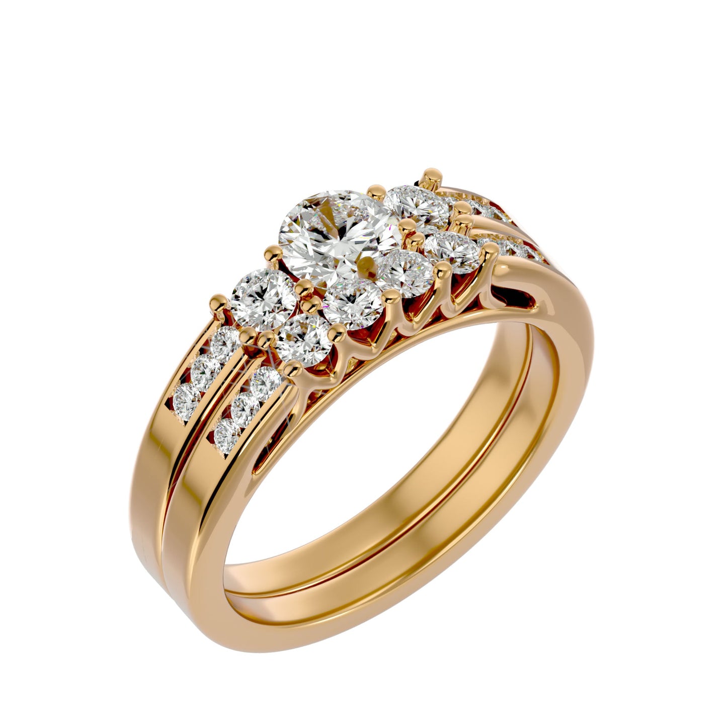 Majestic Love engagement ring & matching band