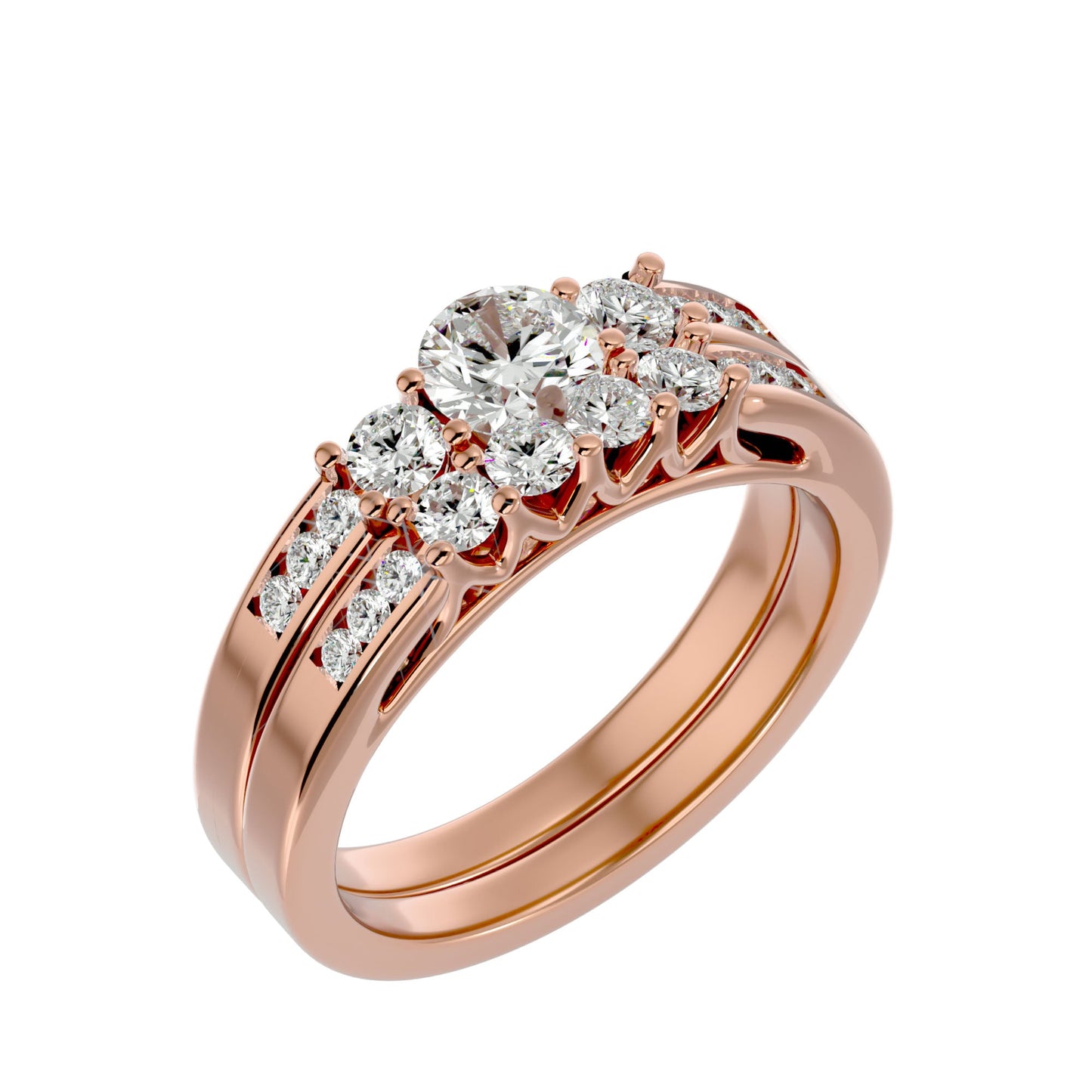 Majestic Love engagement ring & matching band