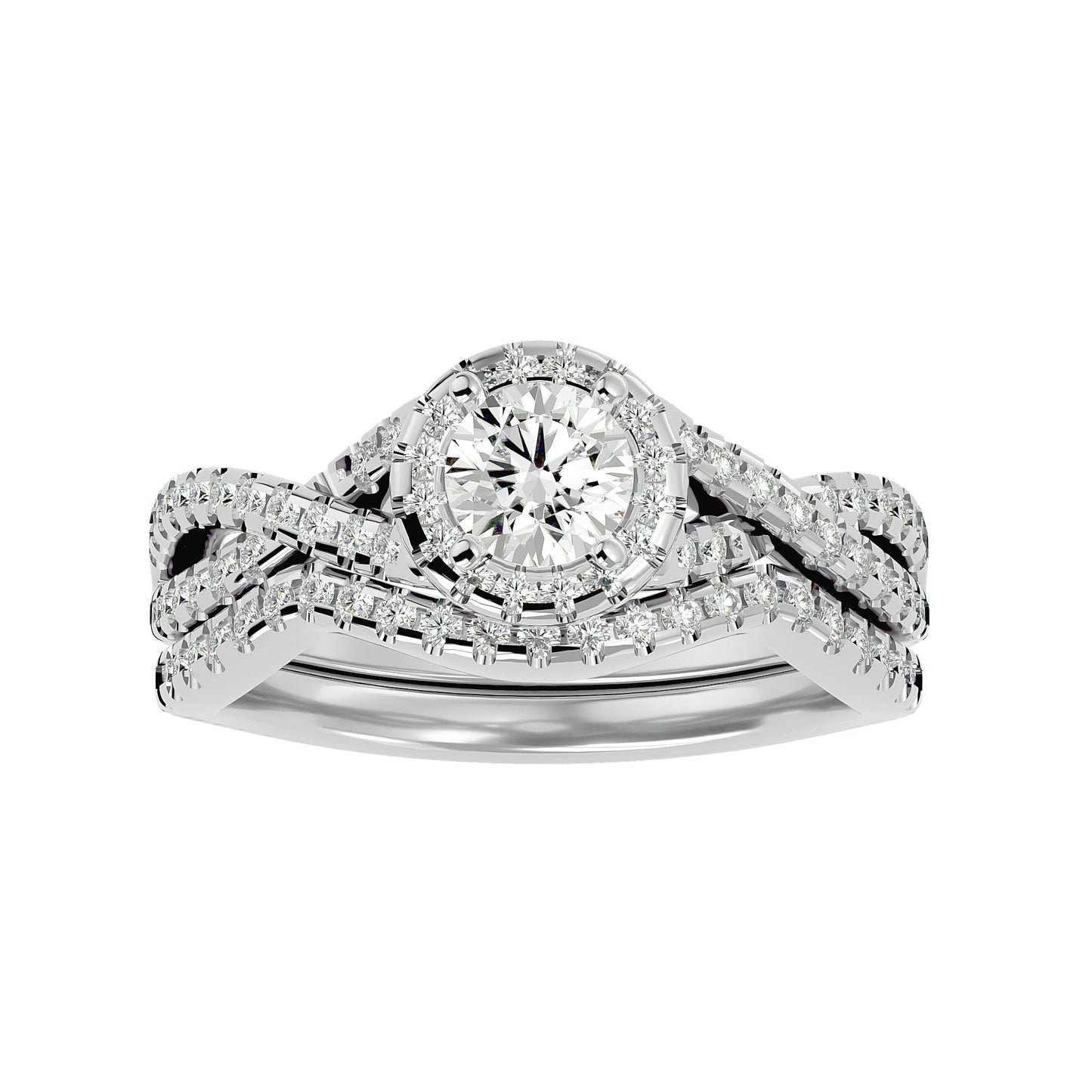 Pierce engagement ring & matching band