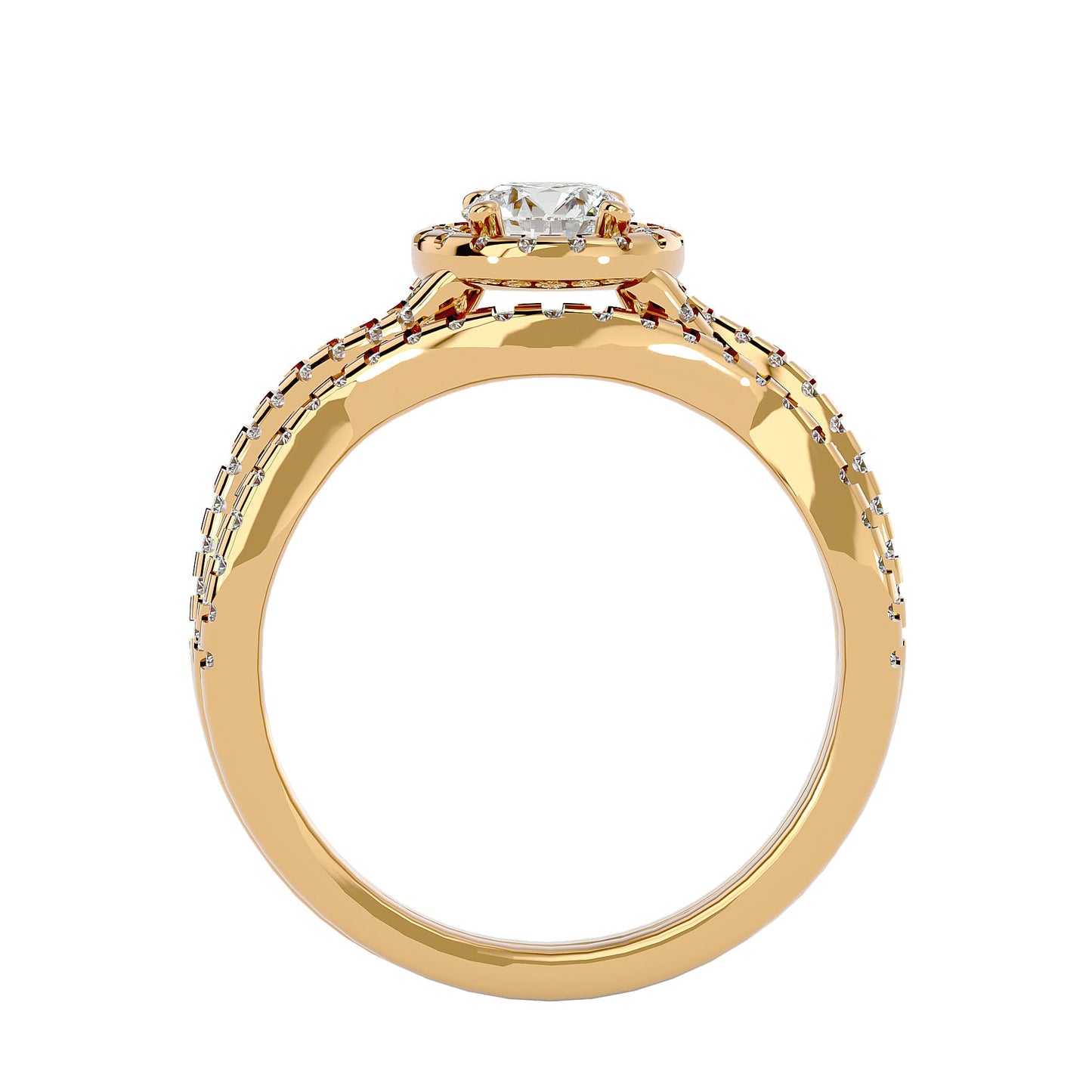 Pierce engagement ring & matching band