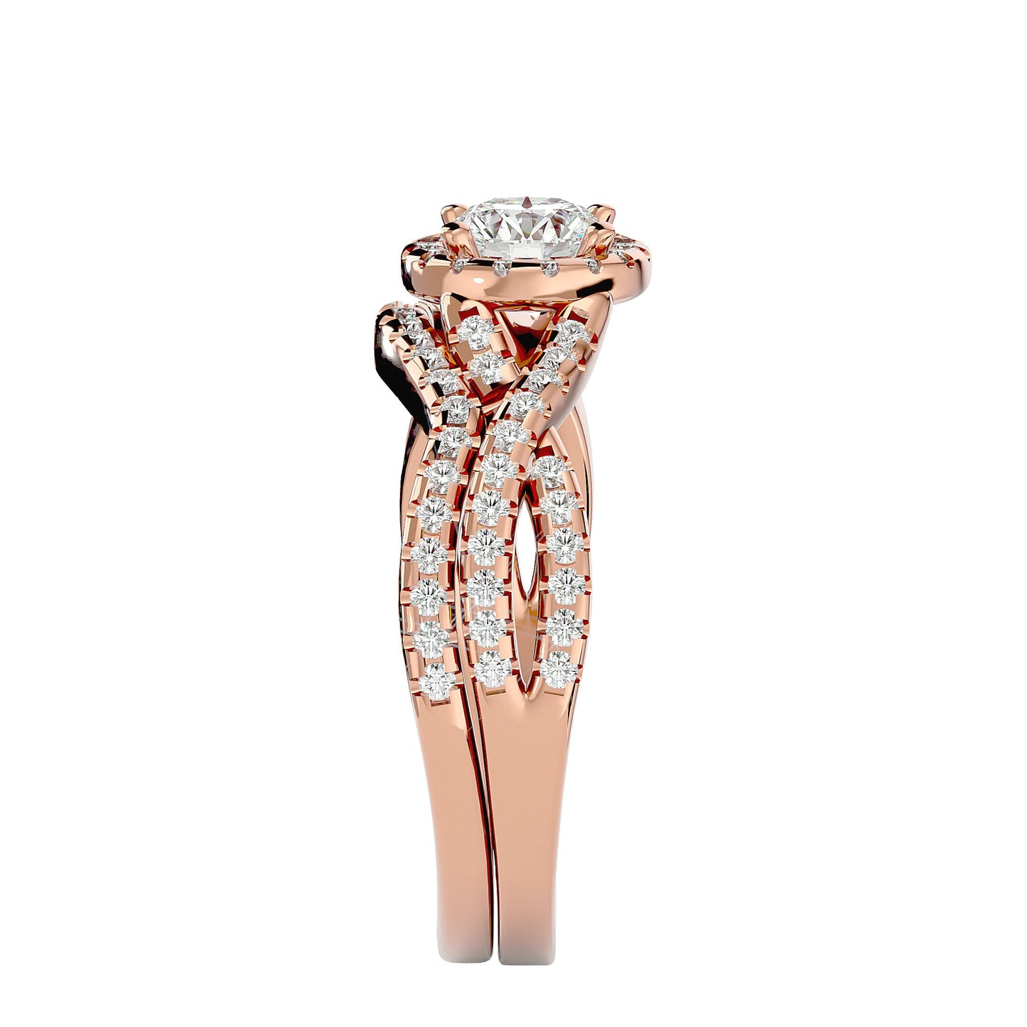 Pierce engagement ring & matching band