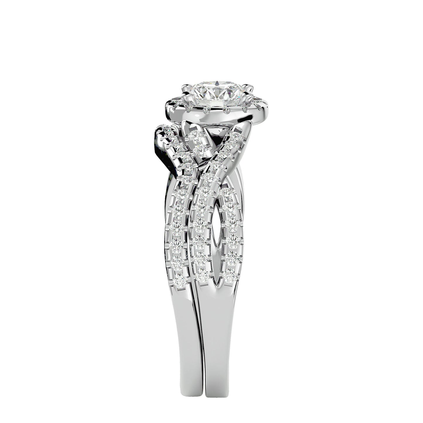 Pierce engagement ring & matching band
