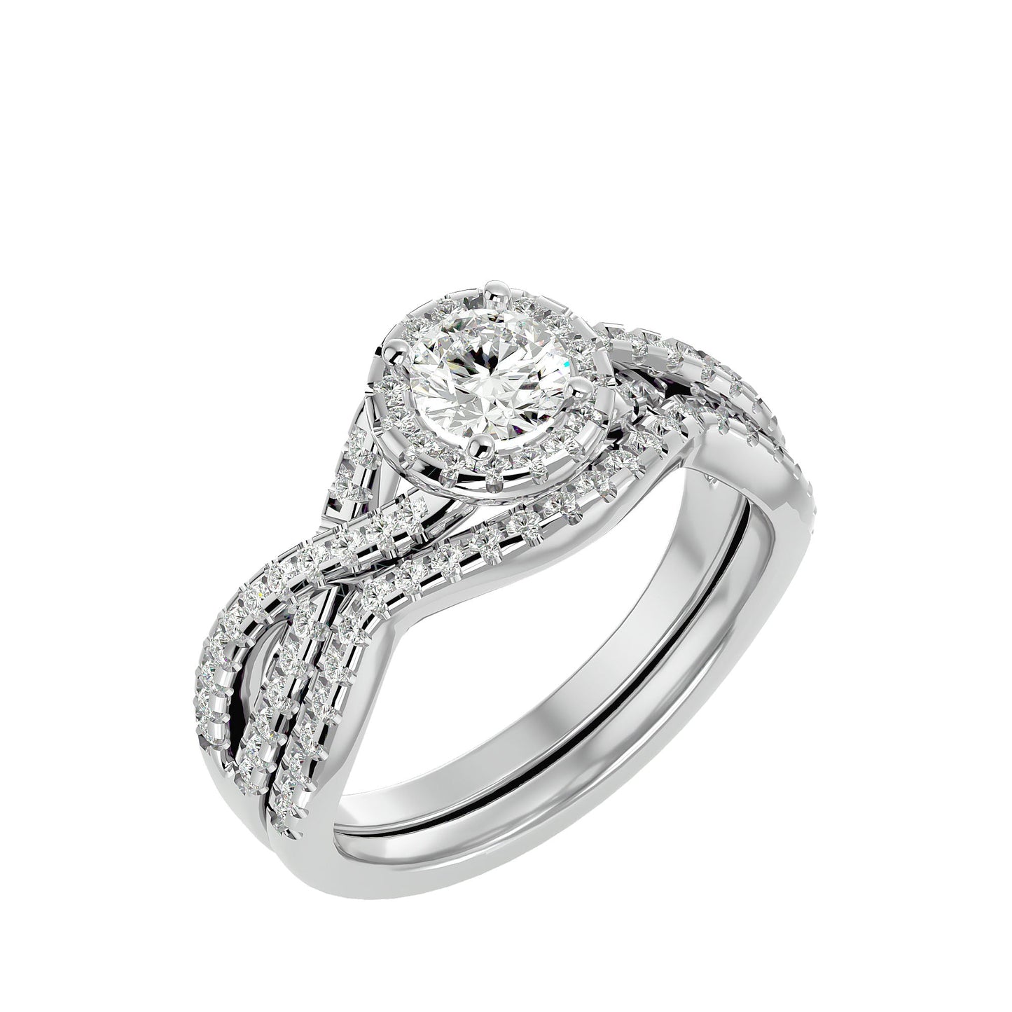 Pierce engagement ring & matching band