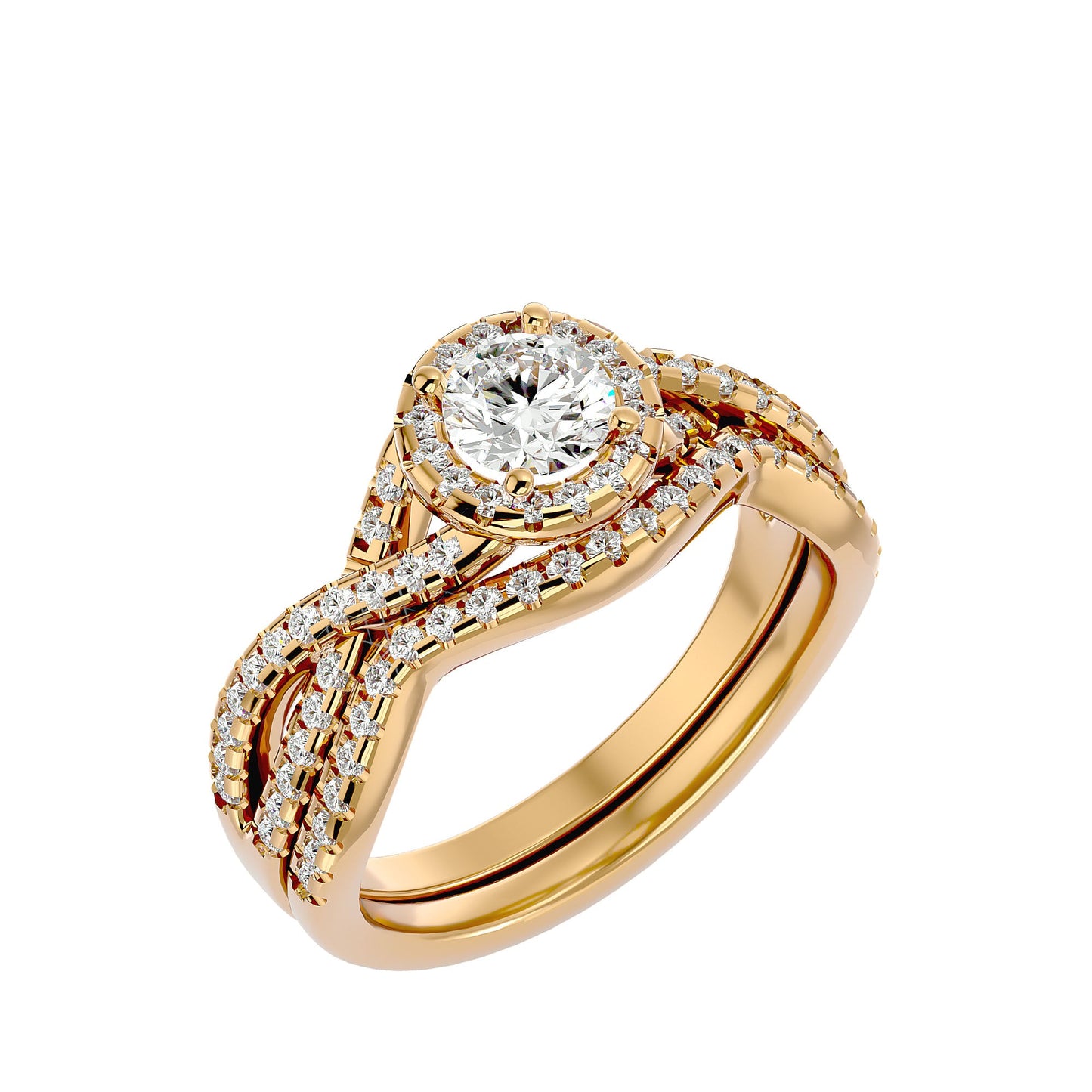 Pierce engagement ring & matching band