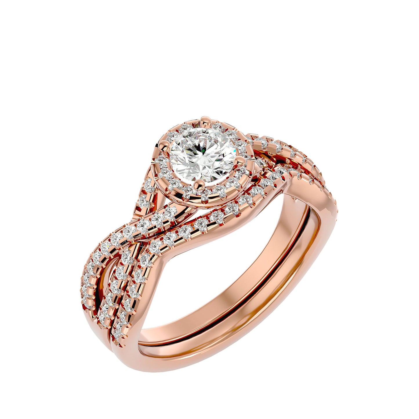 Pierce engagement ring & matching band