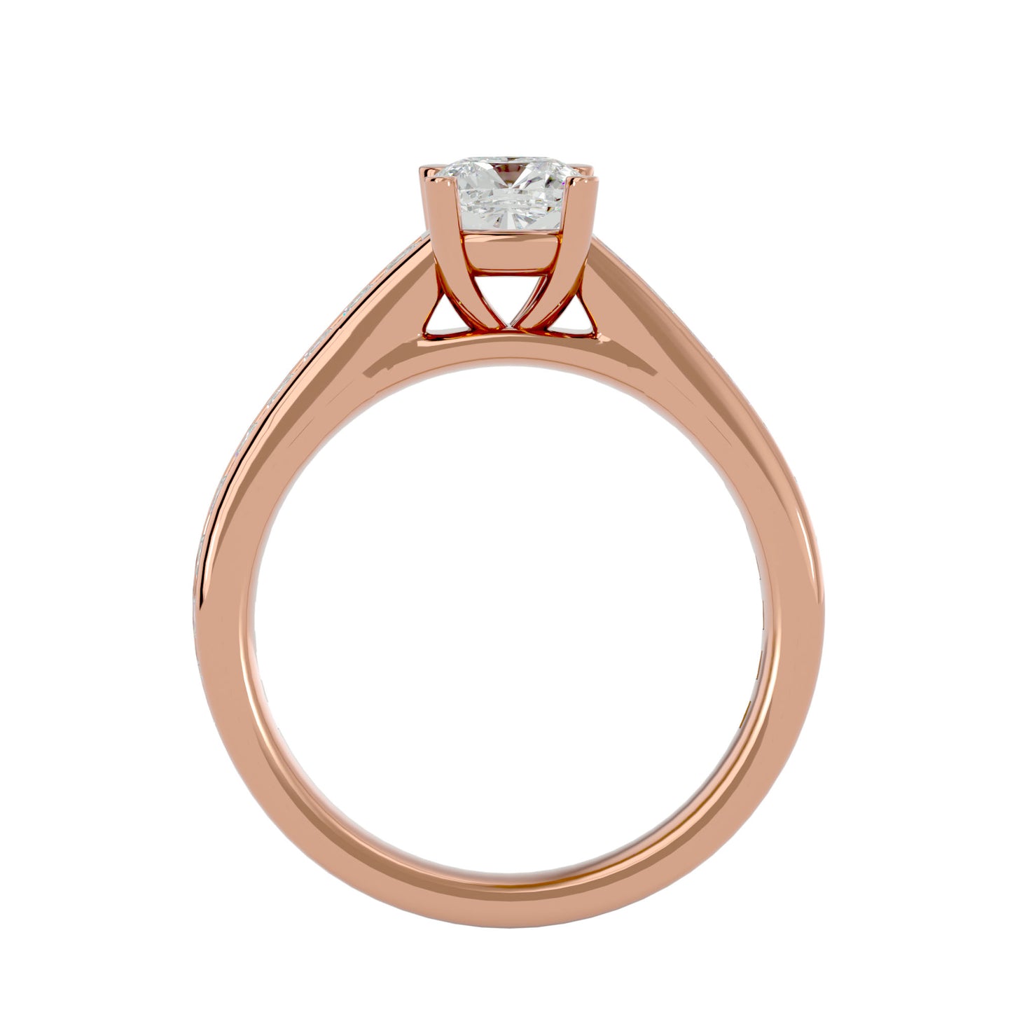 Cushion diamond engagement ring