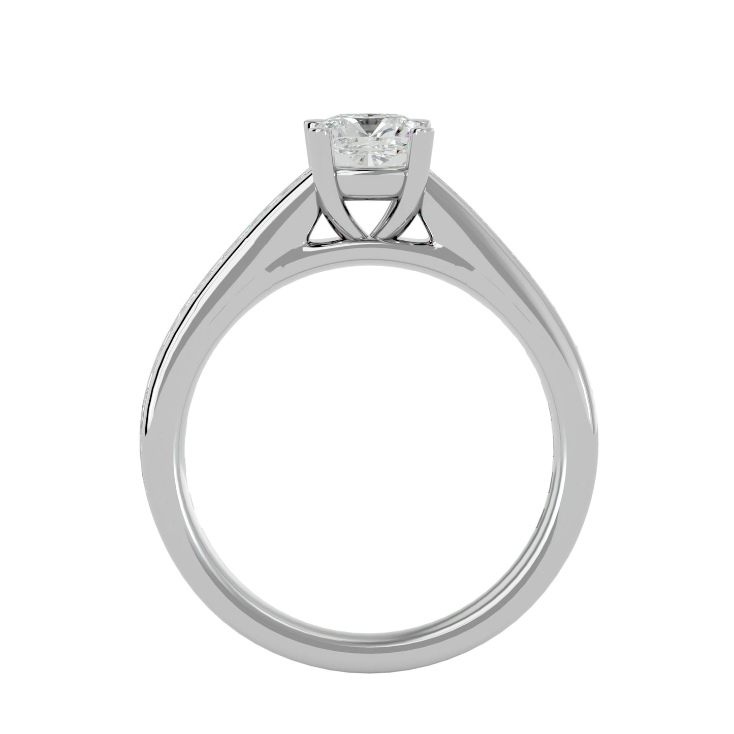 Cushion diamond engagement ring