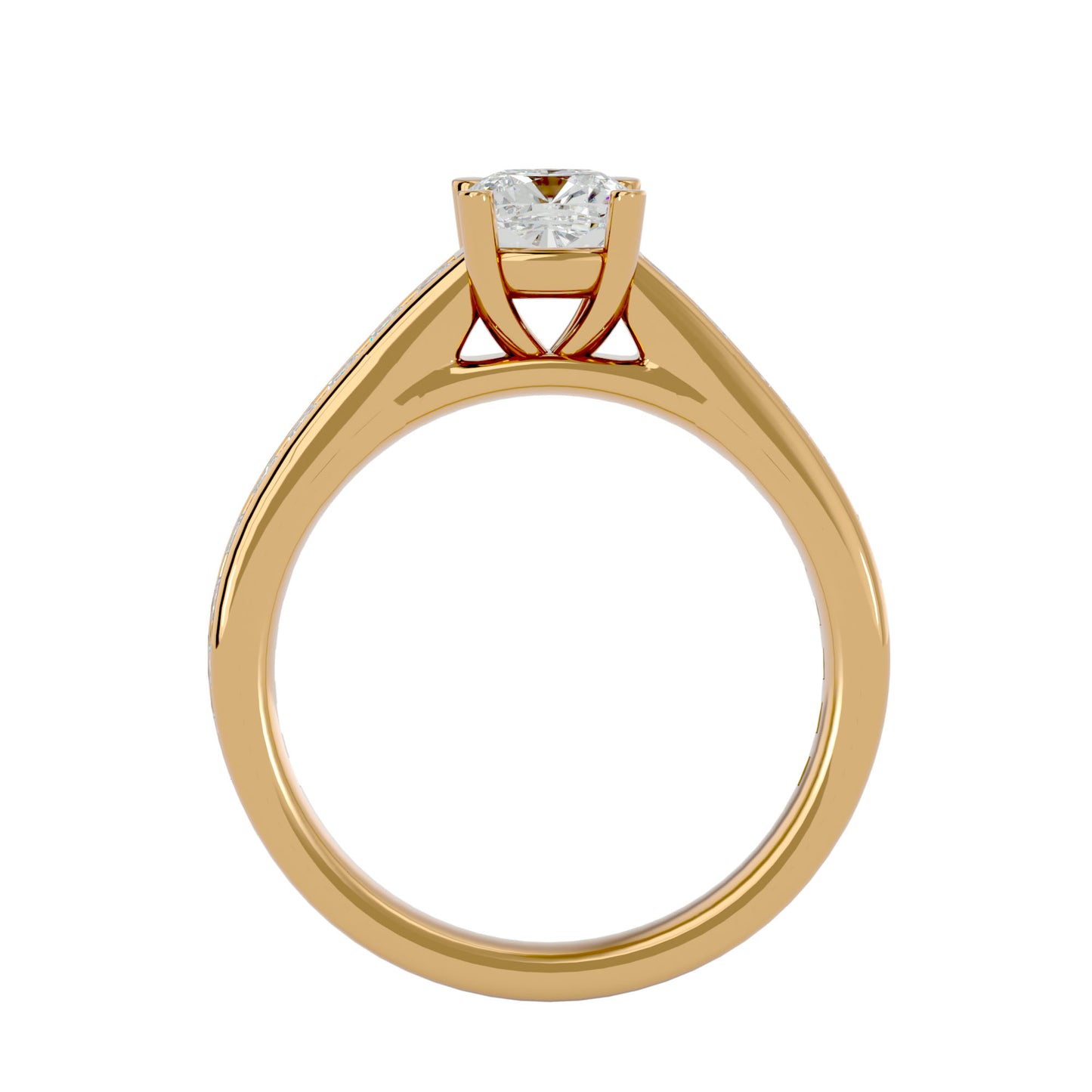 Cushion diamond engagement ring