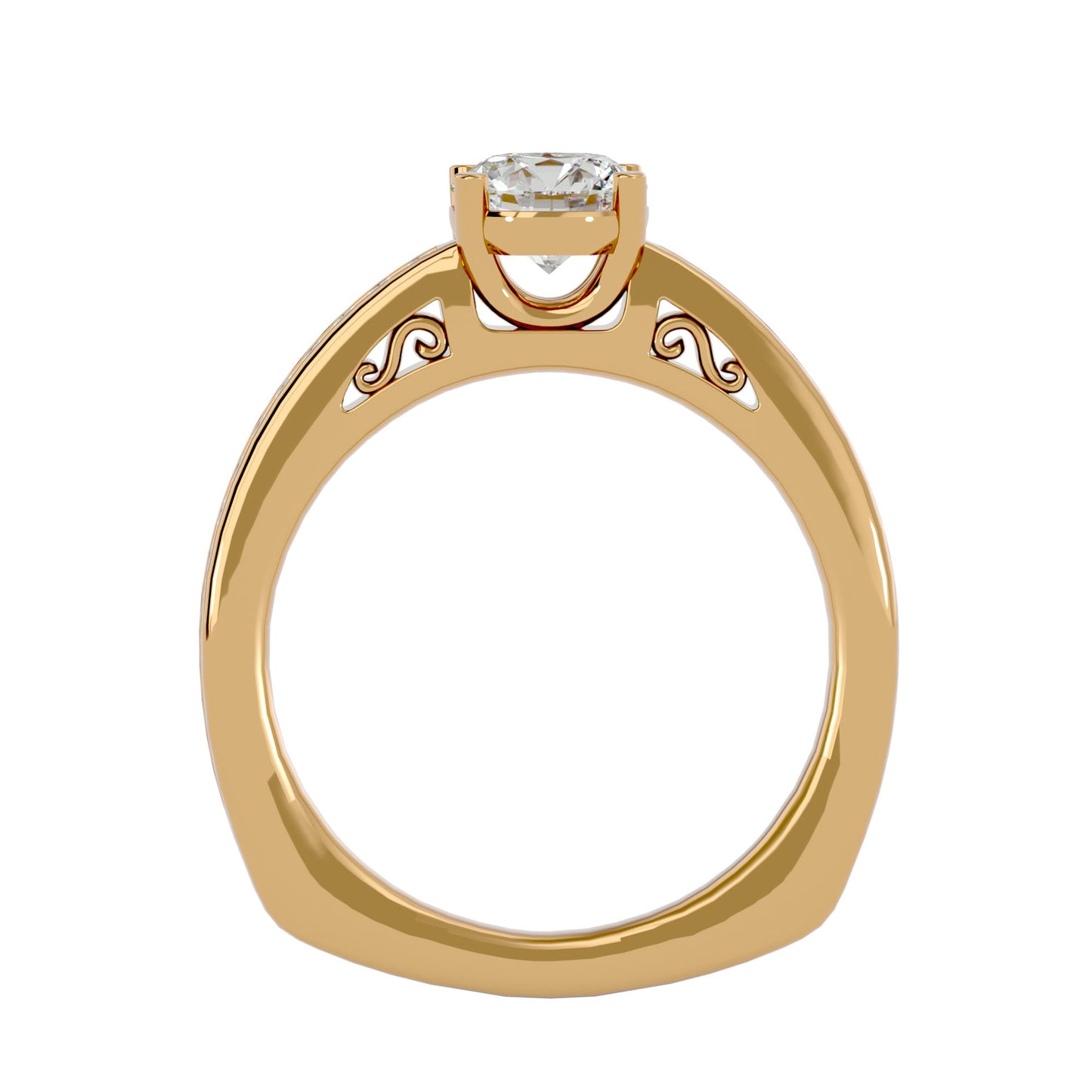Everyln Cushion diamond engagement ring