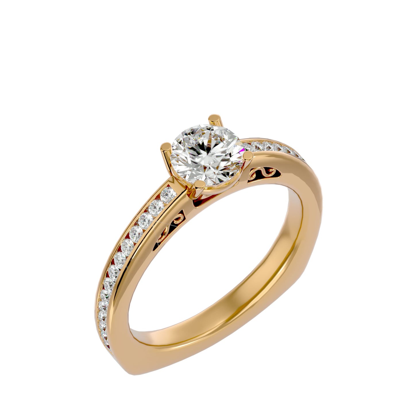 Everyln Cushion diamond engagement ring