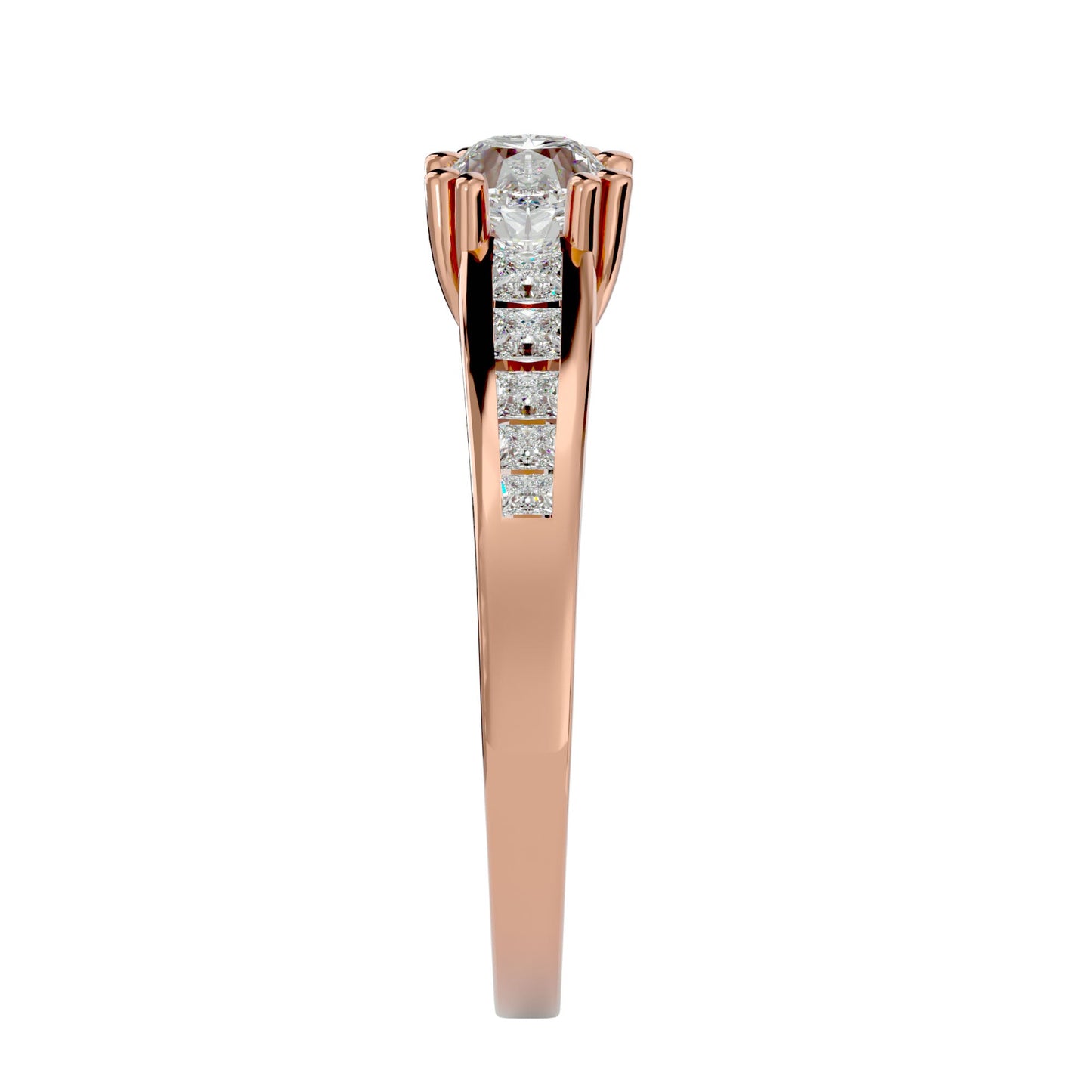 Cushion criss cross diamond engagement ring