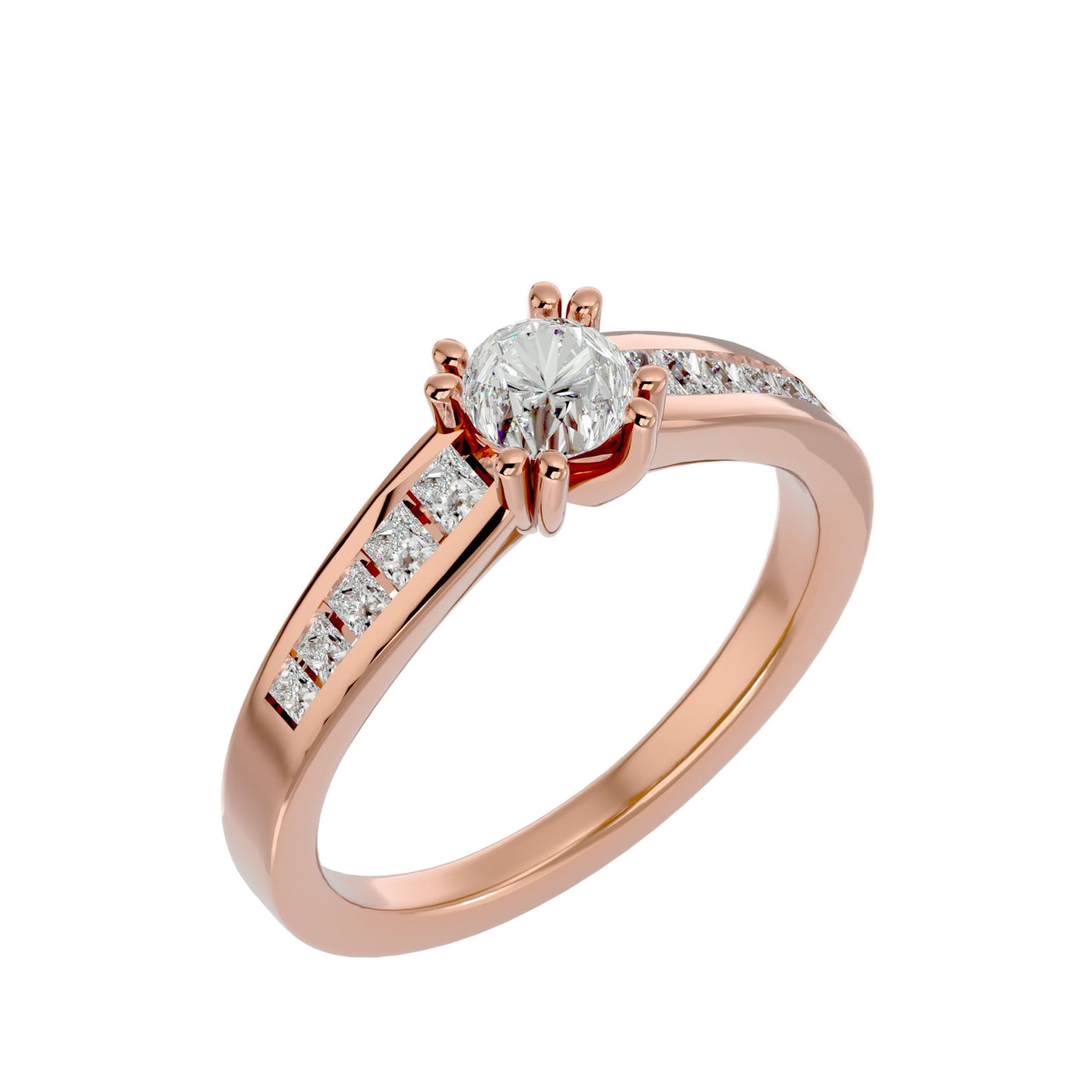 Cushion criss cross diamond engagement ring