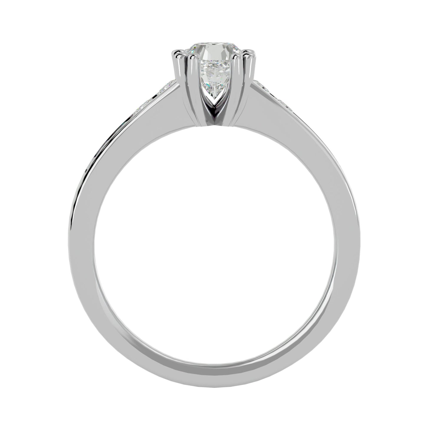 Cushion criss cross diamond engagement ring