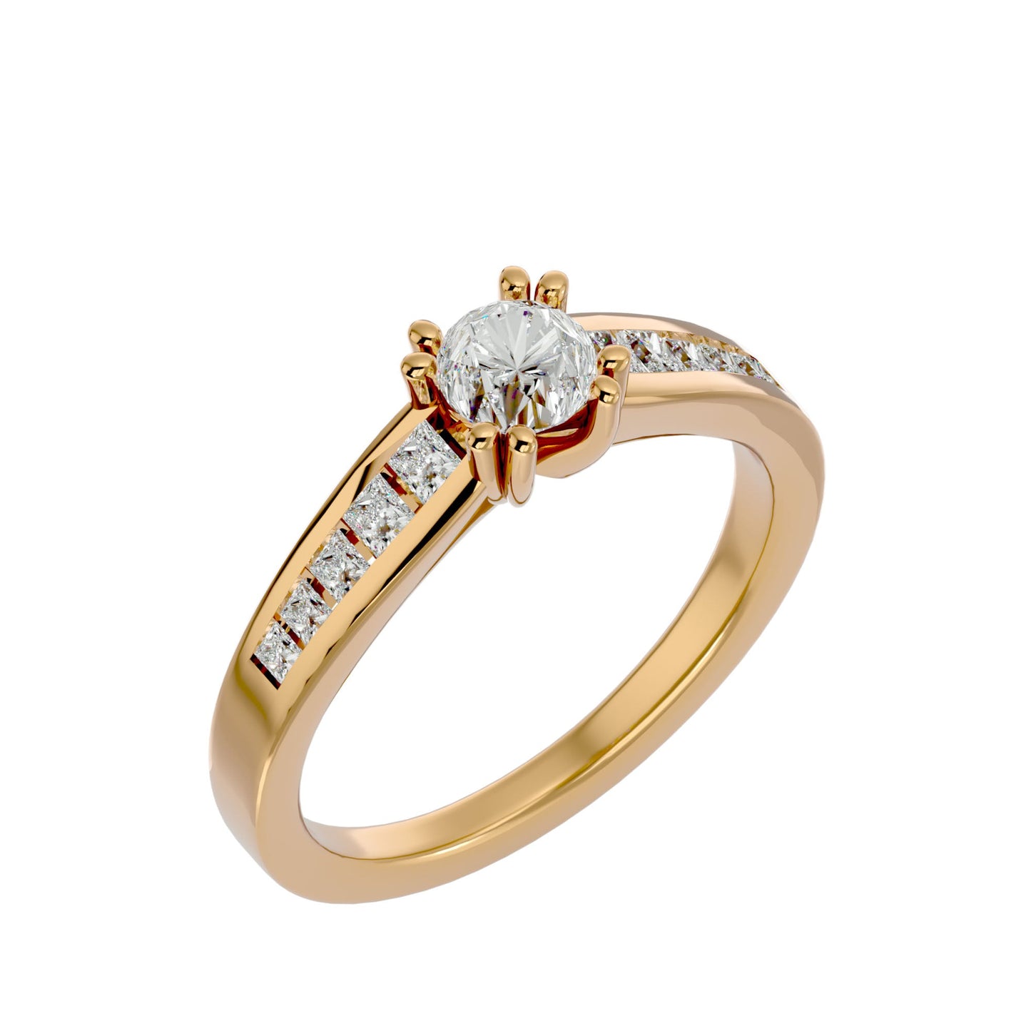 Cushion criss cross diamond engagement ring