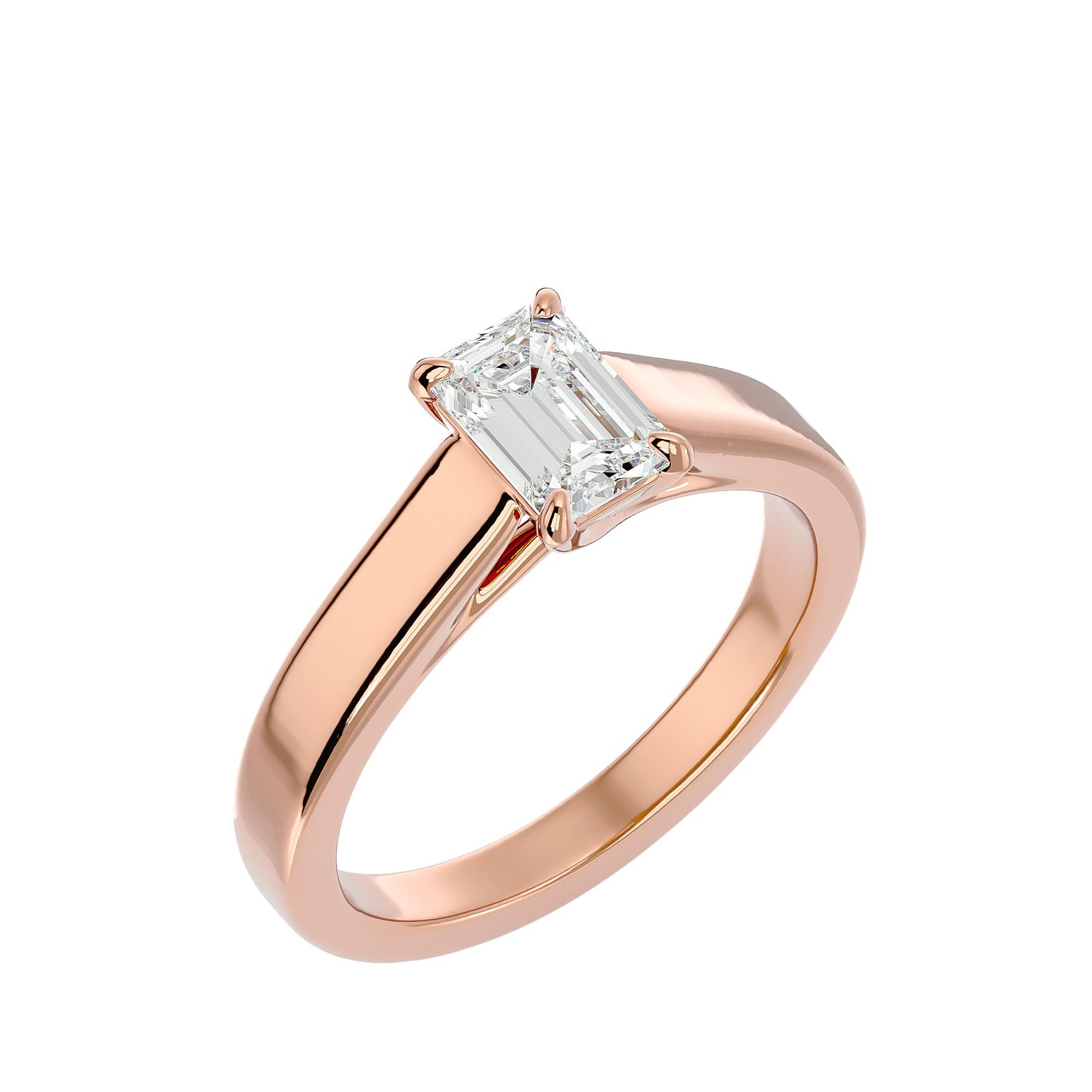 Emerald criss cross diamond engagement ring