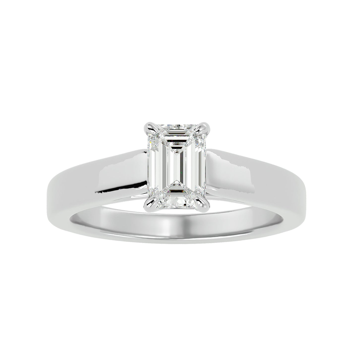 Emerald criss cross diamond engagement ring