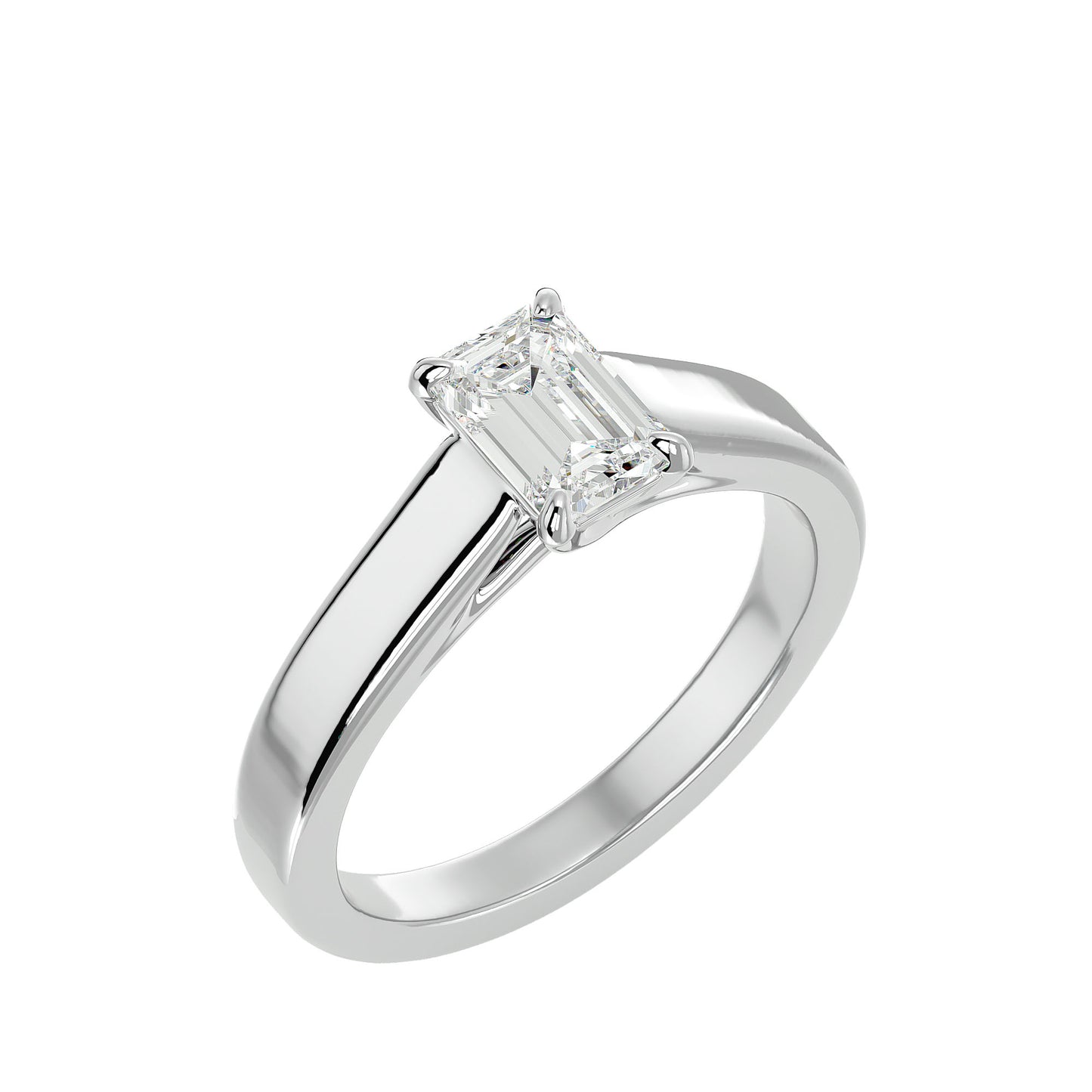 Emerald criss cross diamond engagement ring