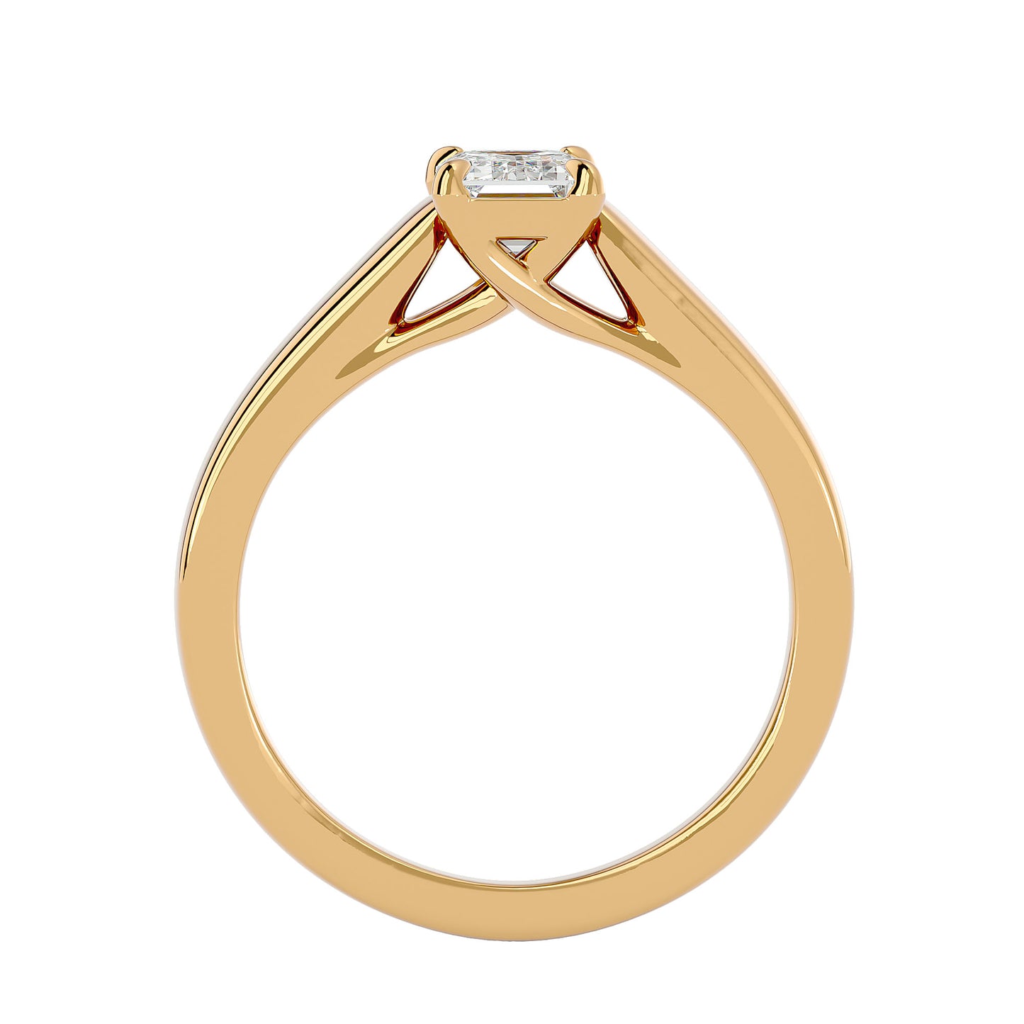 Emerald criss cross diamond engagement ring