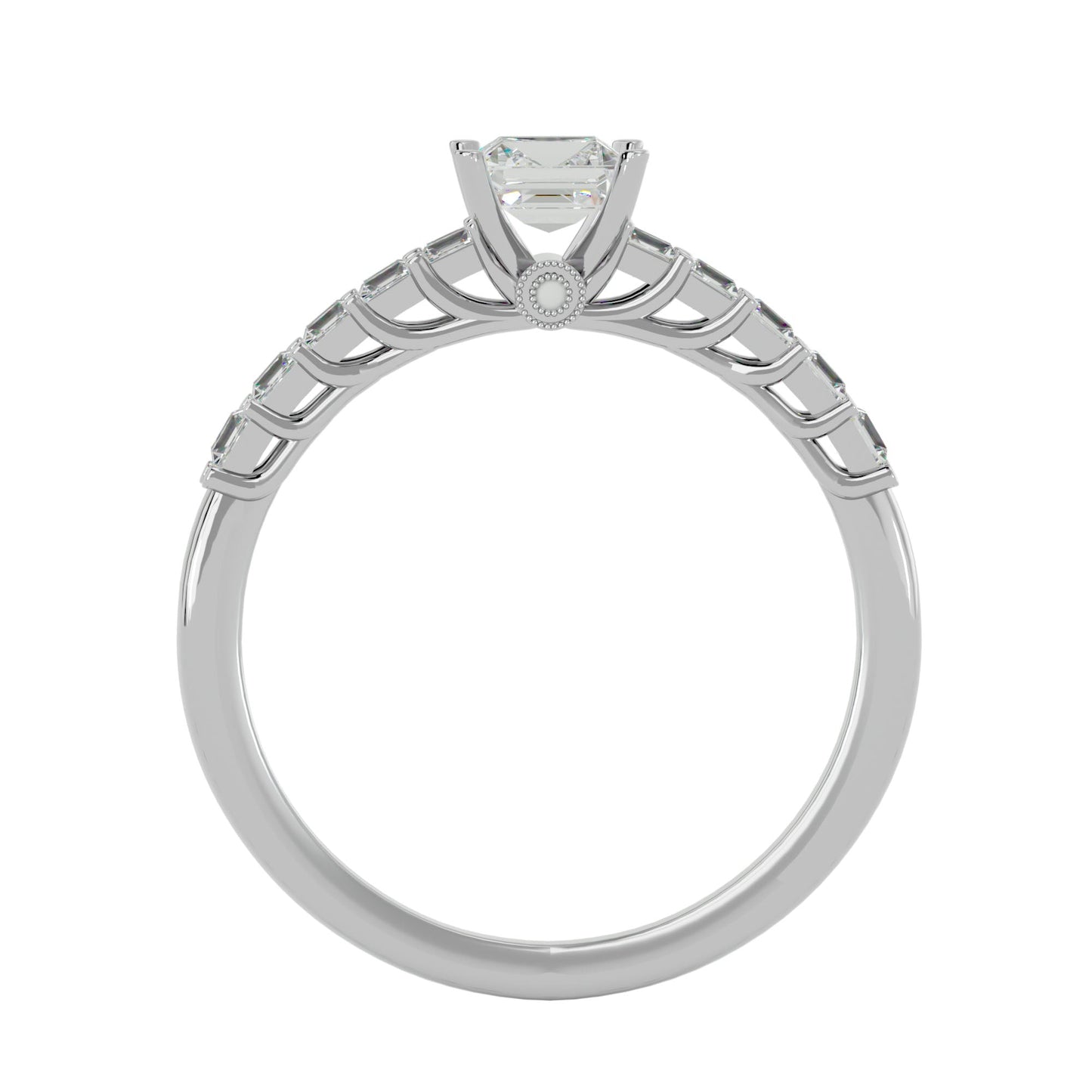 Michael side stone diamond engagement ring