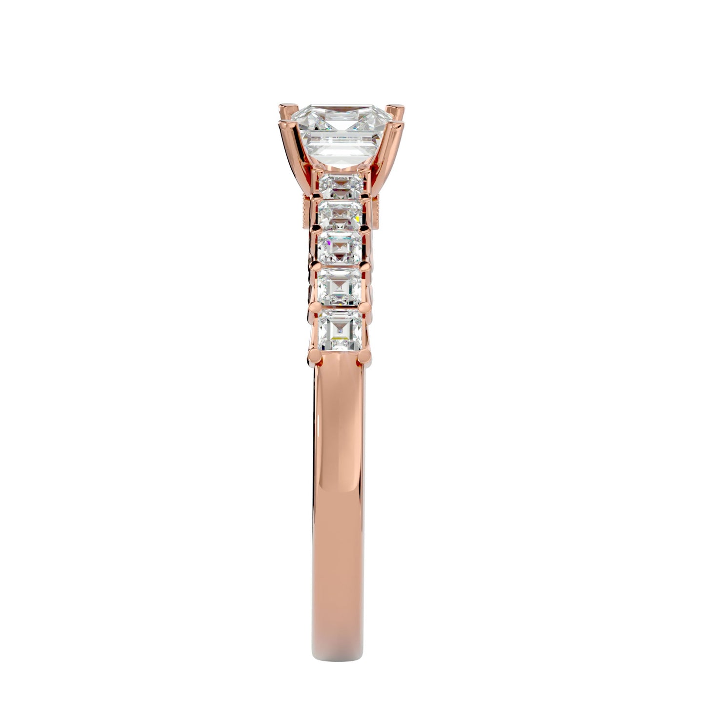 Michael side stone diamond engagement ring