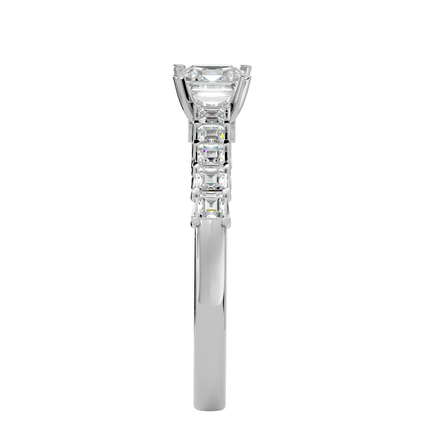 Michael side stone diamond engagement ring