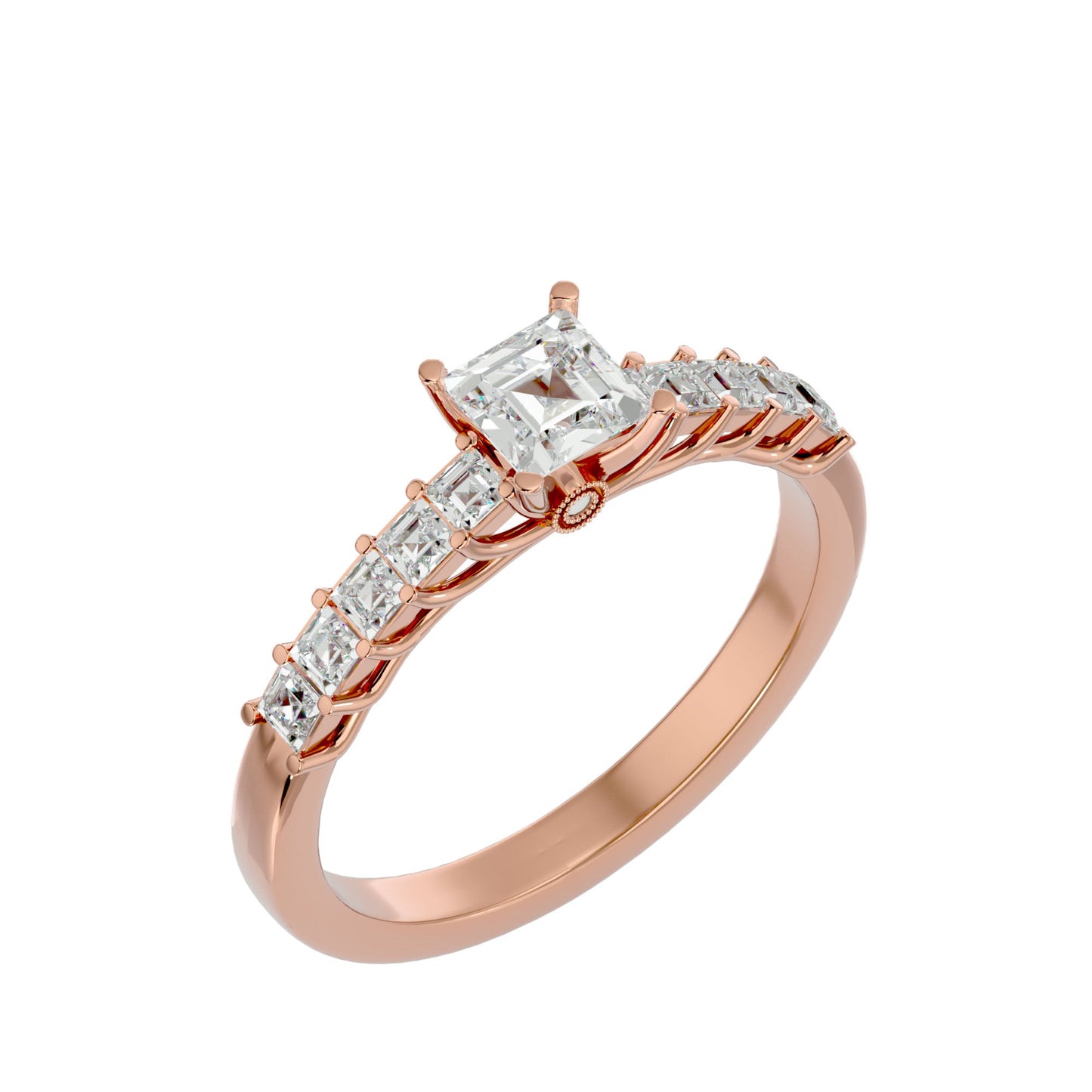 Michael side stone diamond engagement ring