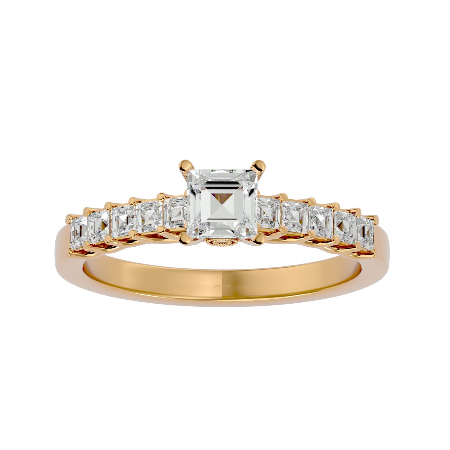 Michael side stone diamond engagement ring