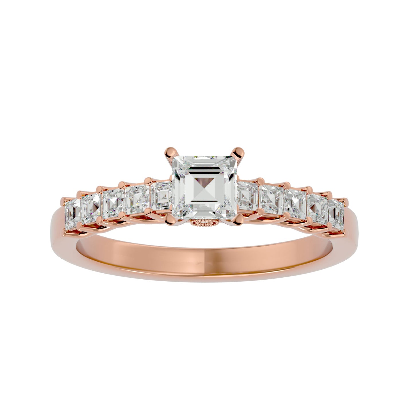 Michael side stone diamond engagement ring