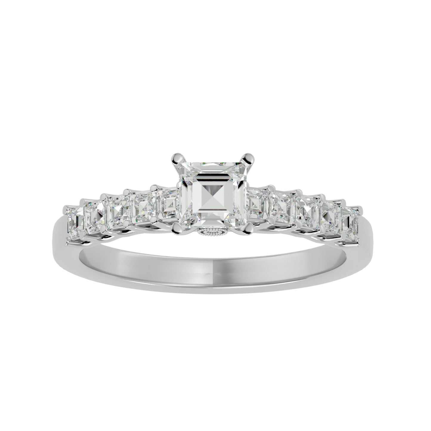 Michael side stone diamond engagement ring