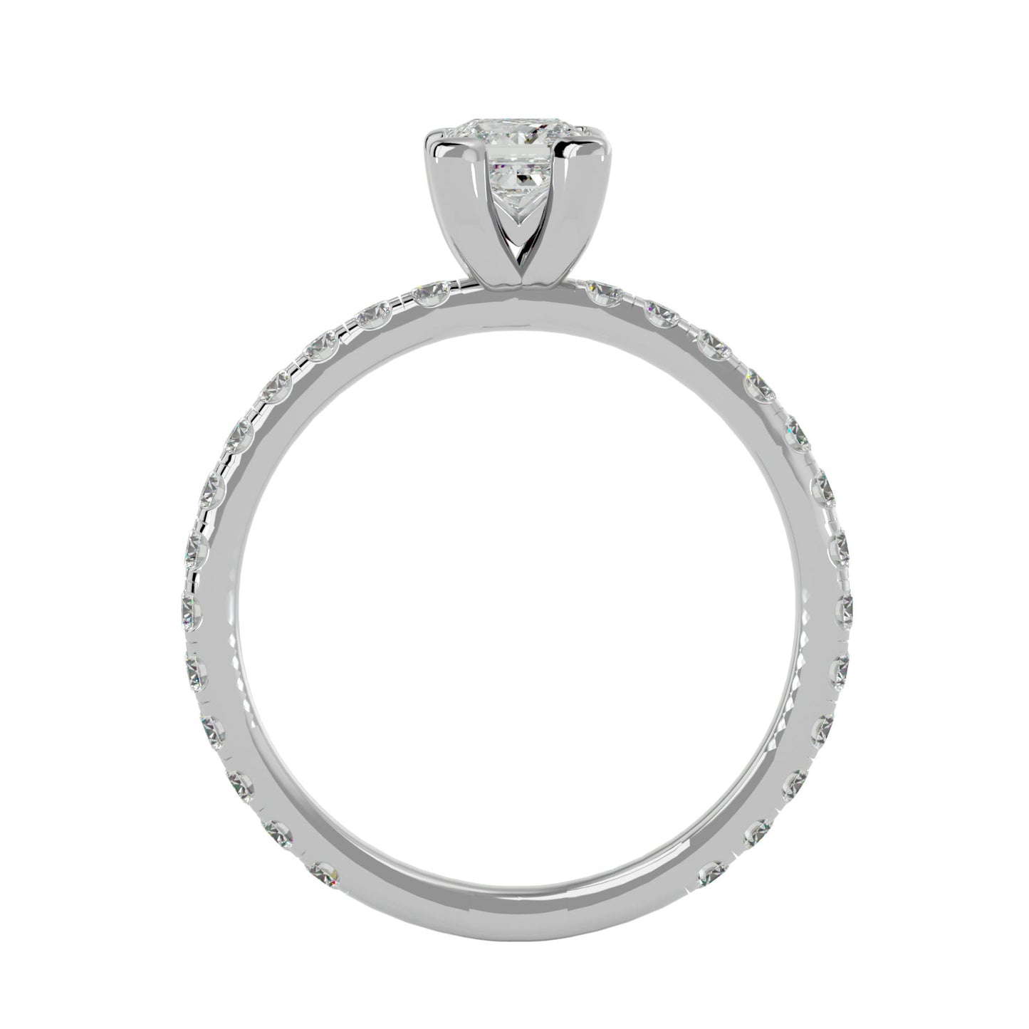 Luminous diamond engagement ring