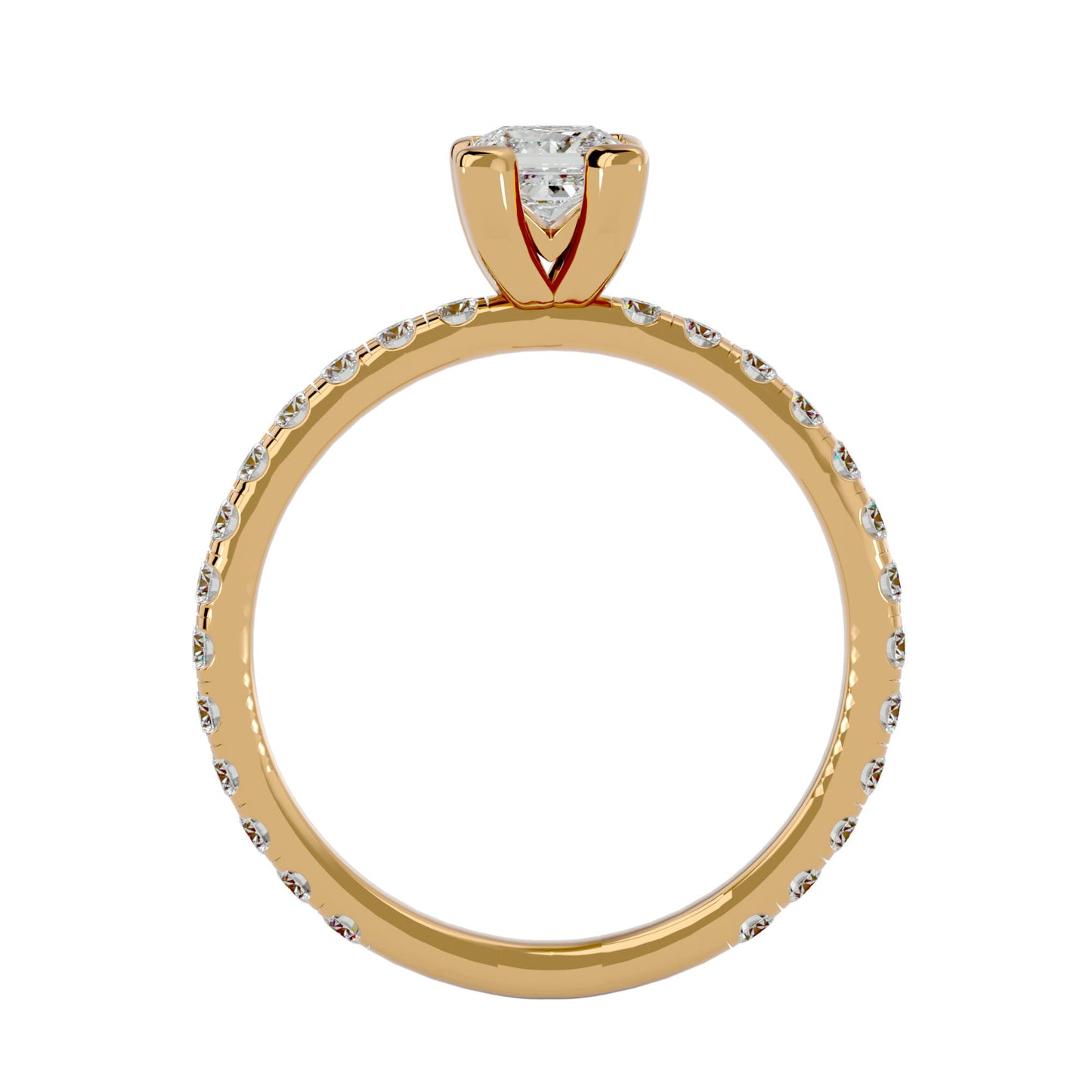Luminous diamond engagement ring